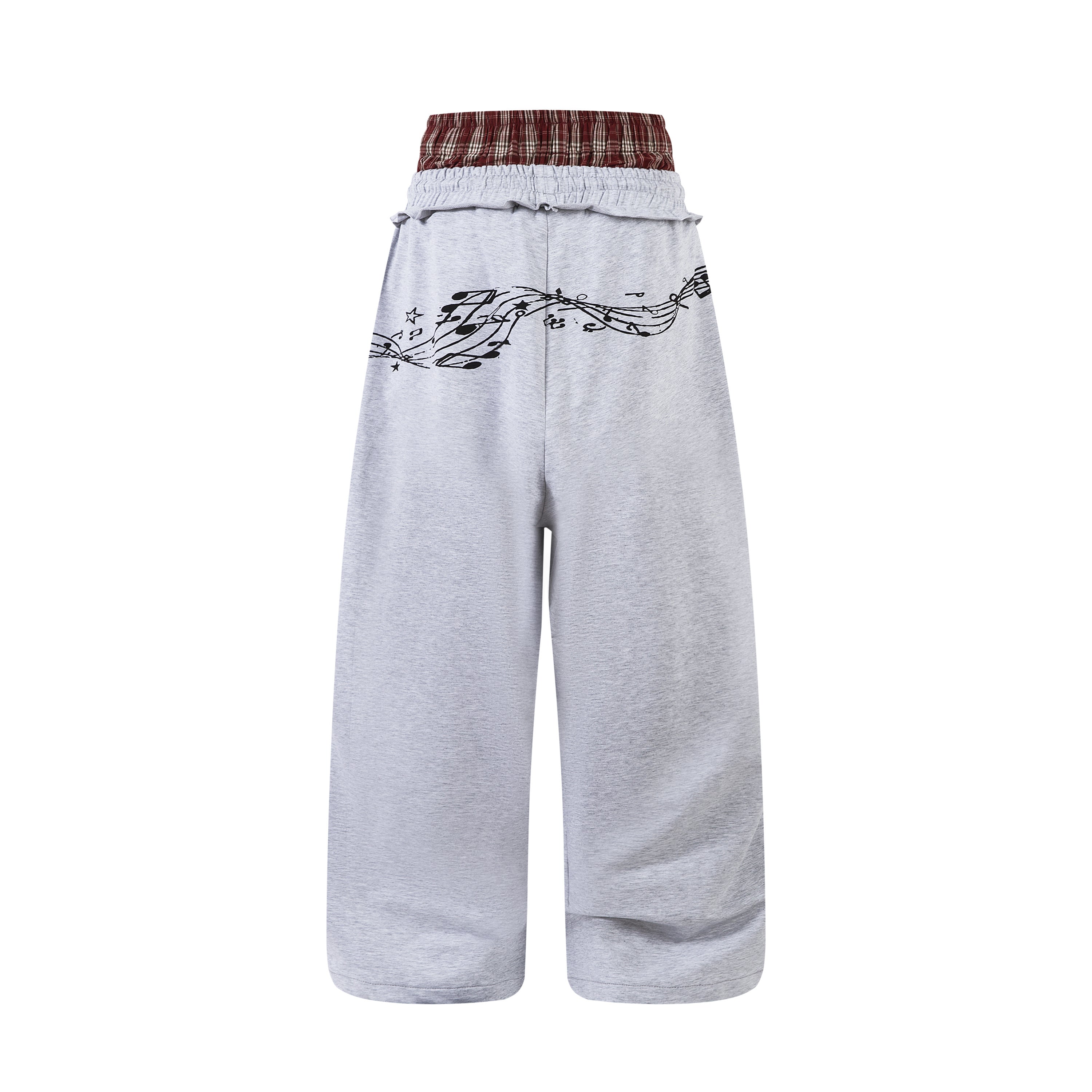 Music Note Graphic Wide-Leg Sweatpants | Streetwear Comfort