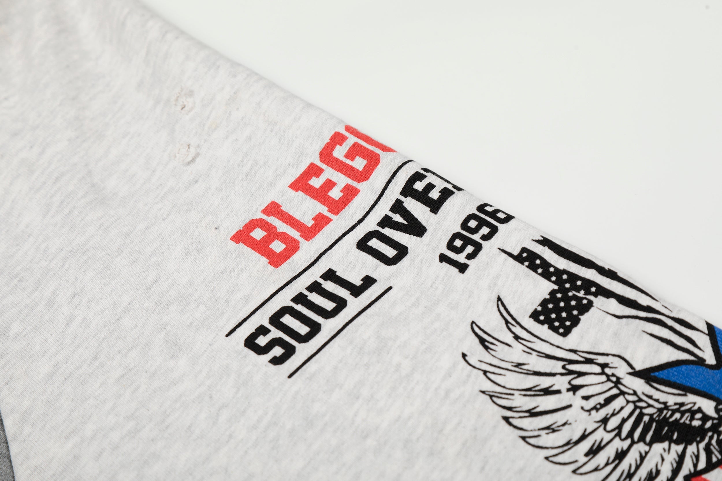 BLEG Graphic Zip-Up Hoodie | Distressed Streetwear Fleece