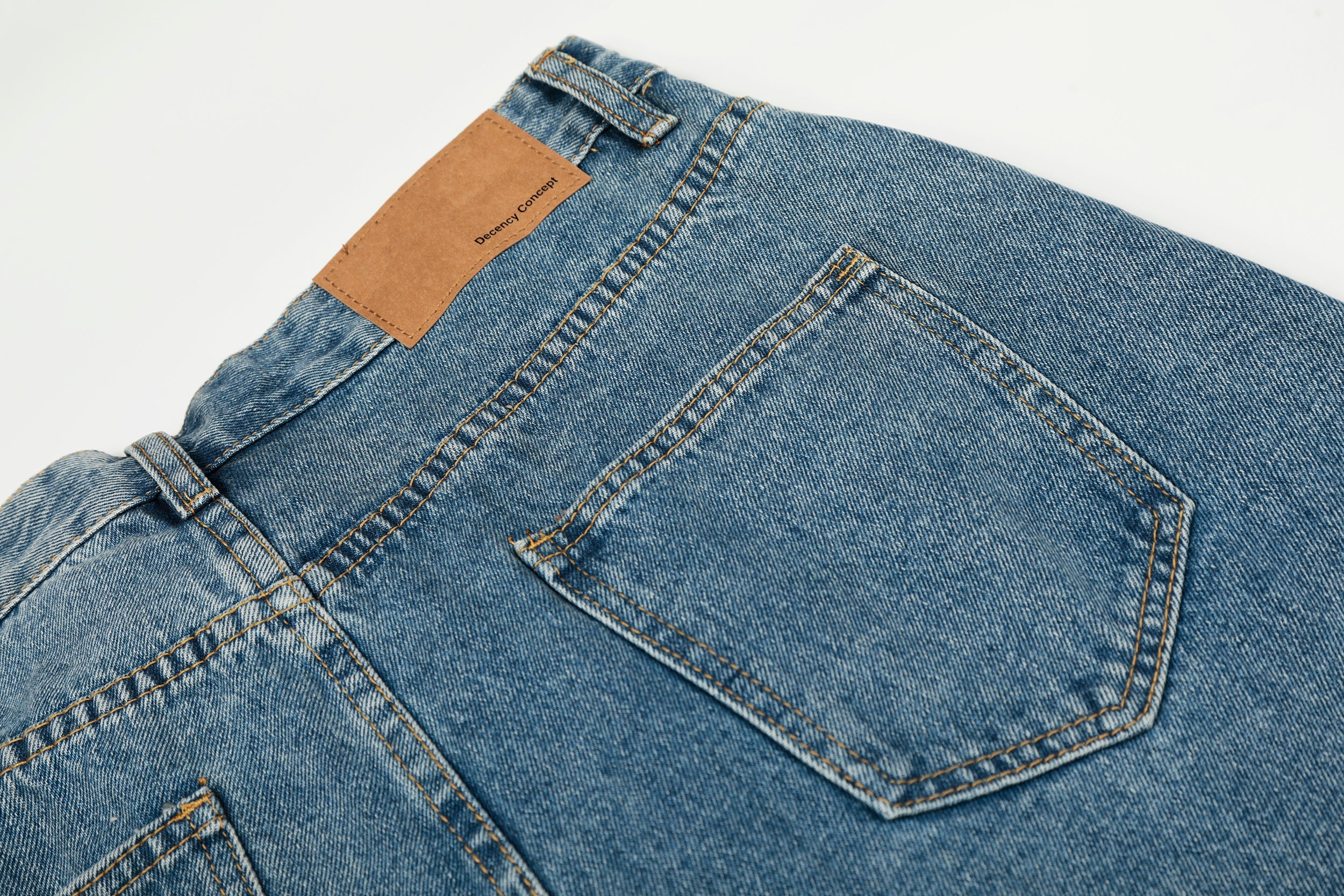 Asymmetric Waist Wide-Leg Denim Jeans | Deconstructed Streetwear