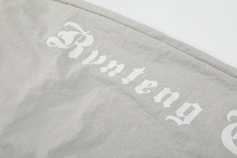 Script Logo Wide-Leg Nylon Pants | Streetwear Joggers