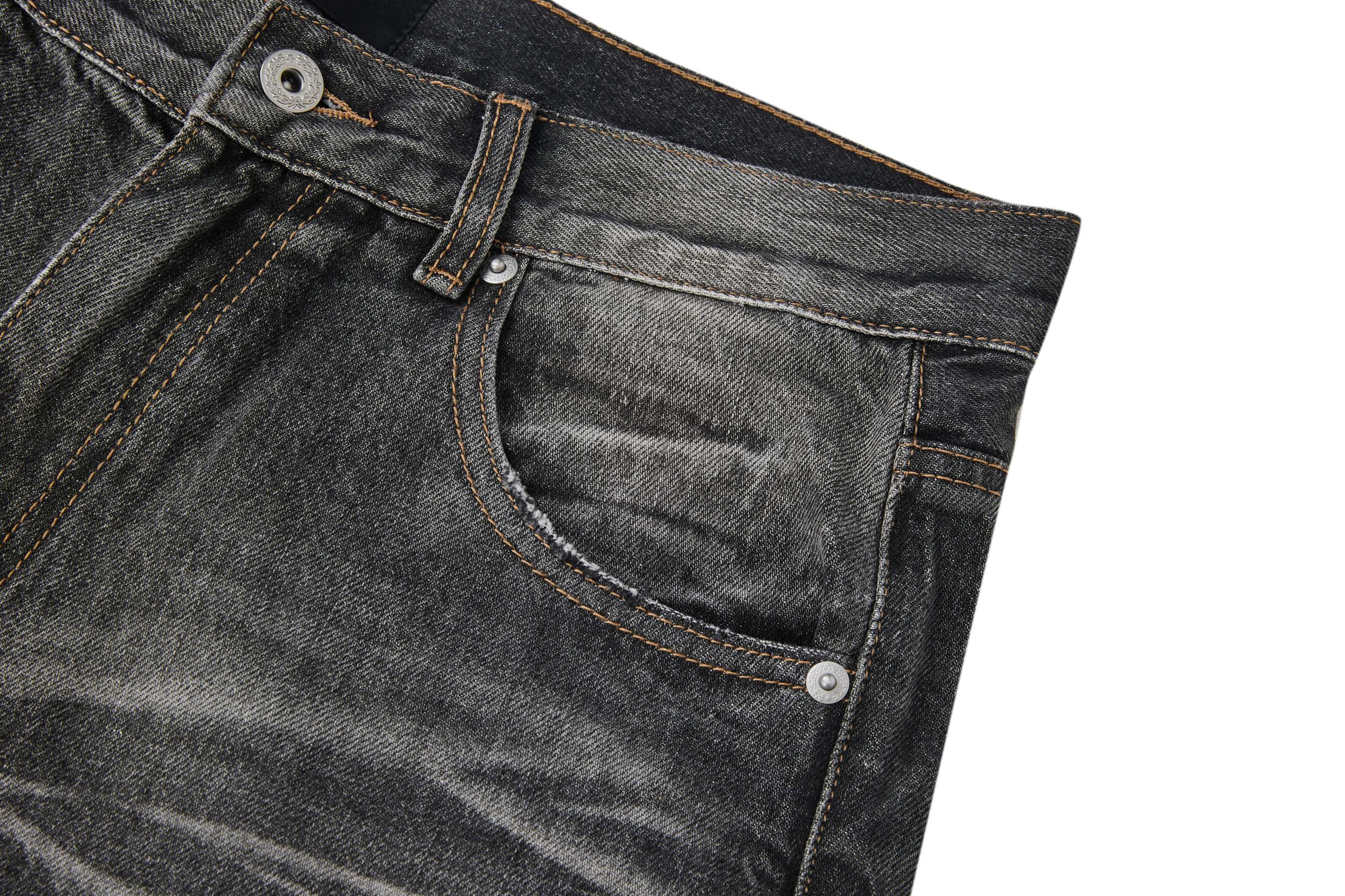 Omirad Vintage Faded Wide-Leg Jeans | 100% Cotton Denim