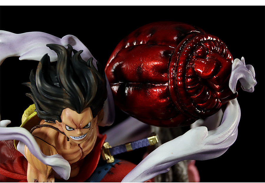 Luffy Gear 5 Action Figurine – 26cm with Fiery Red Effects and Dynamic Base, Limited Edition – One Piece Collectible