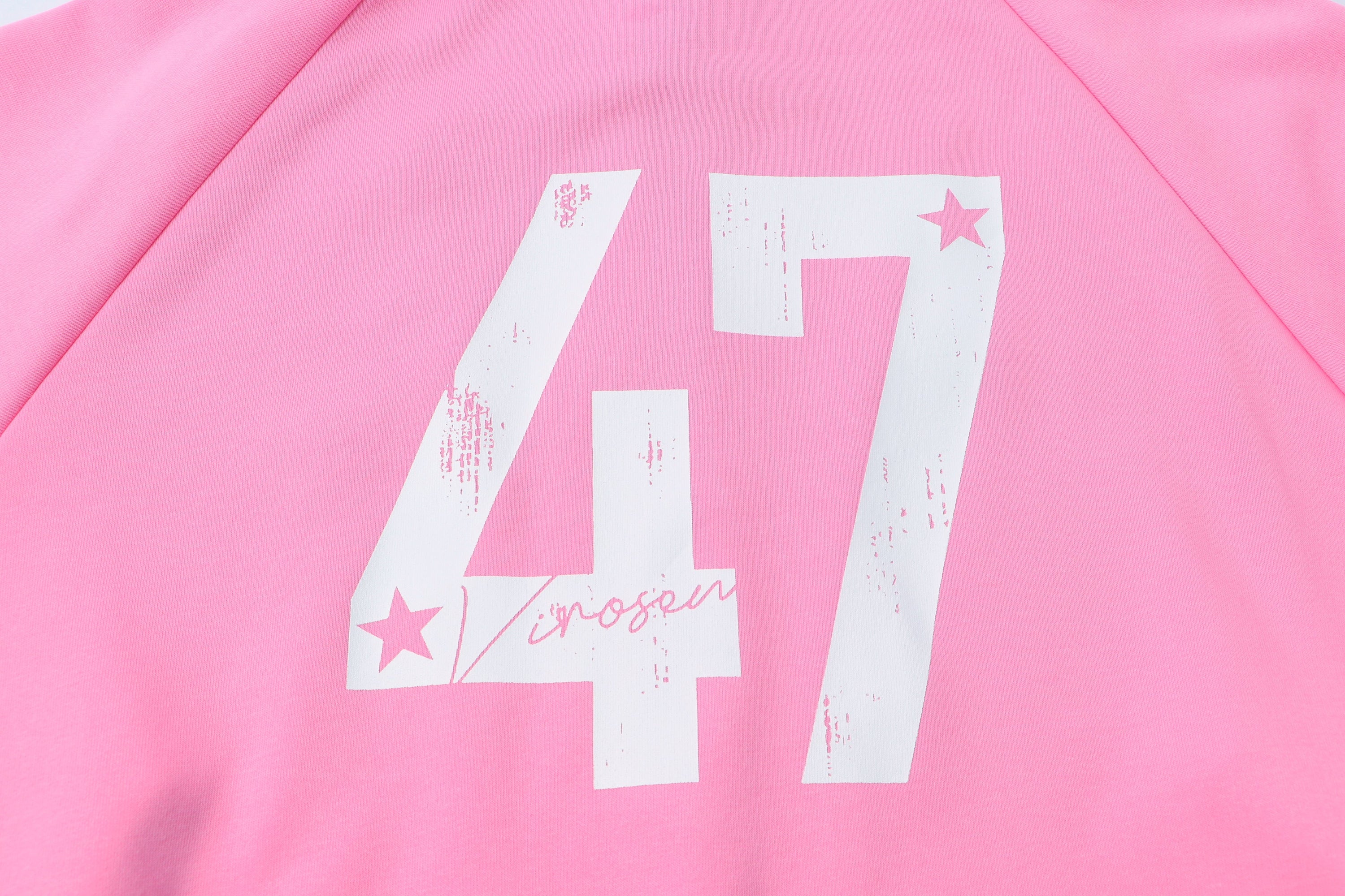 Pastel Pink Unicorn Varsity Zip Hoodie | Streetwear