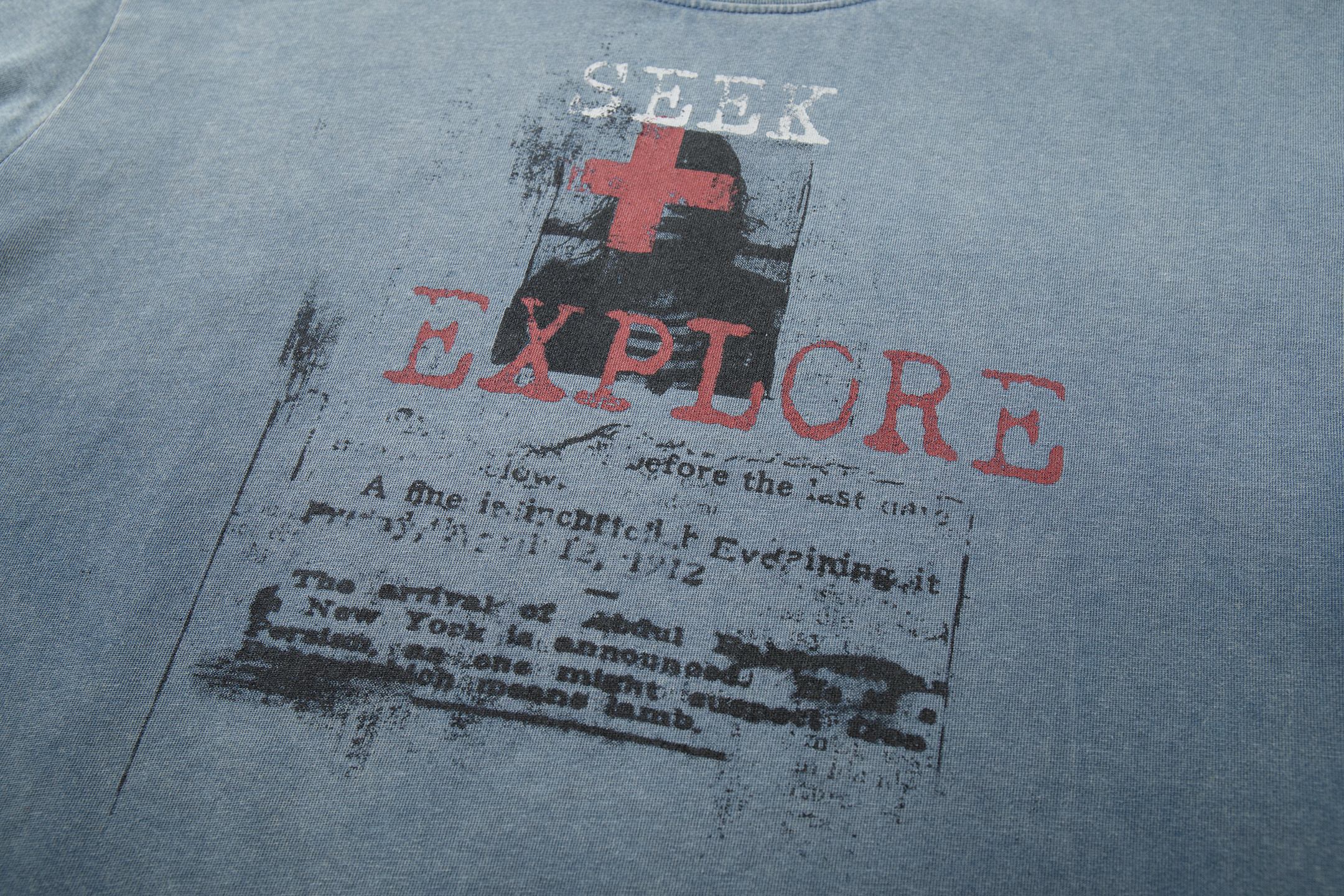 Seek & Explore Vintage Washed Graphic T-Shirt | Streetwear