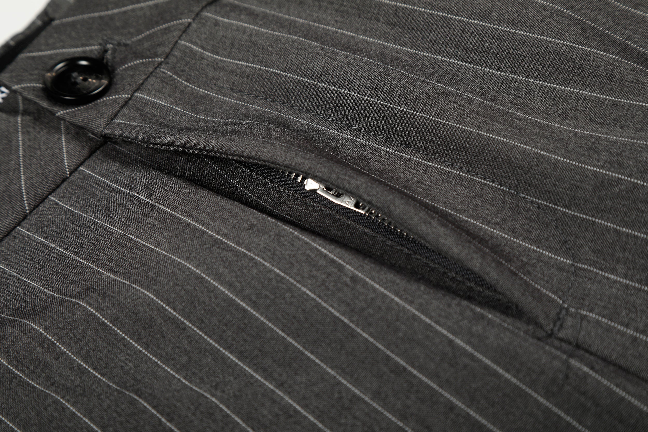Omirad Pinstripe Wide-Leg Trousers | Grey Tailored Pants