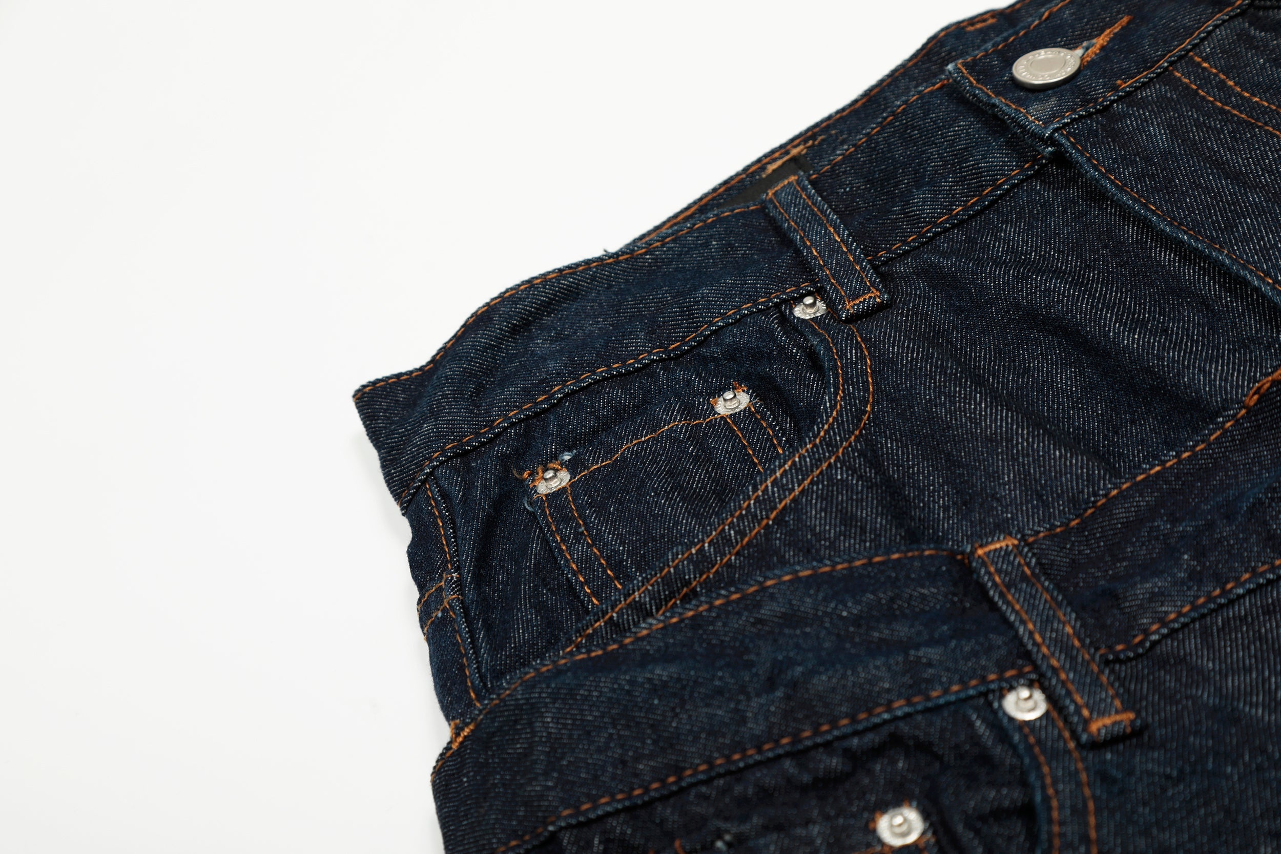 Omirad Double-Waist Wide-Leg Workwear Jeans | Deep Indigo