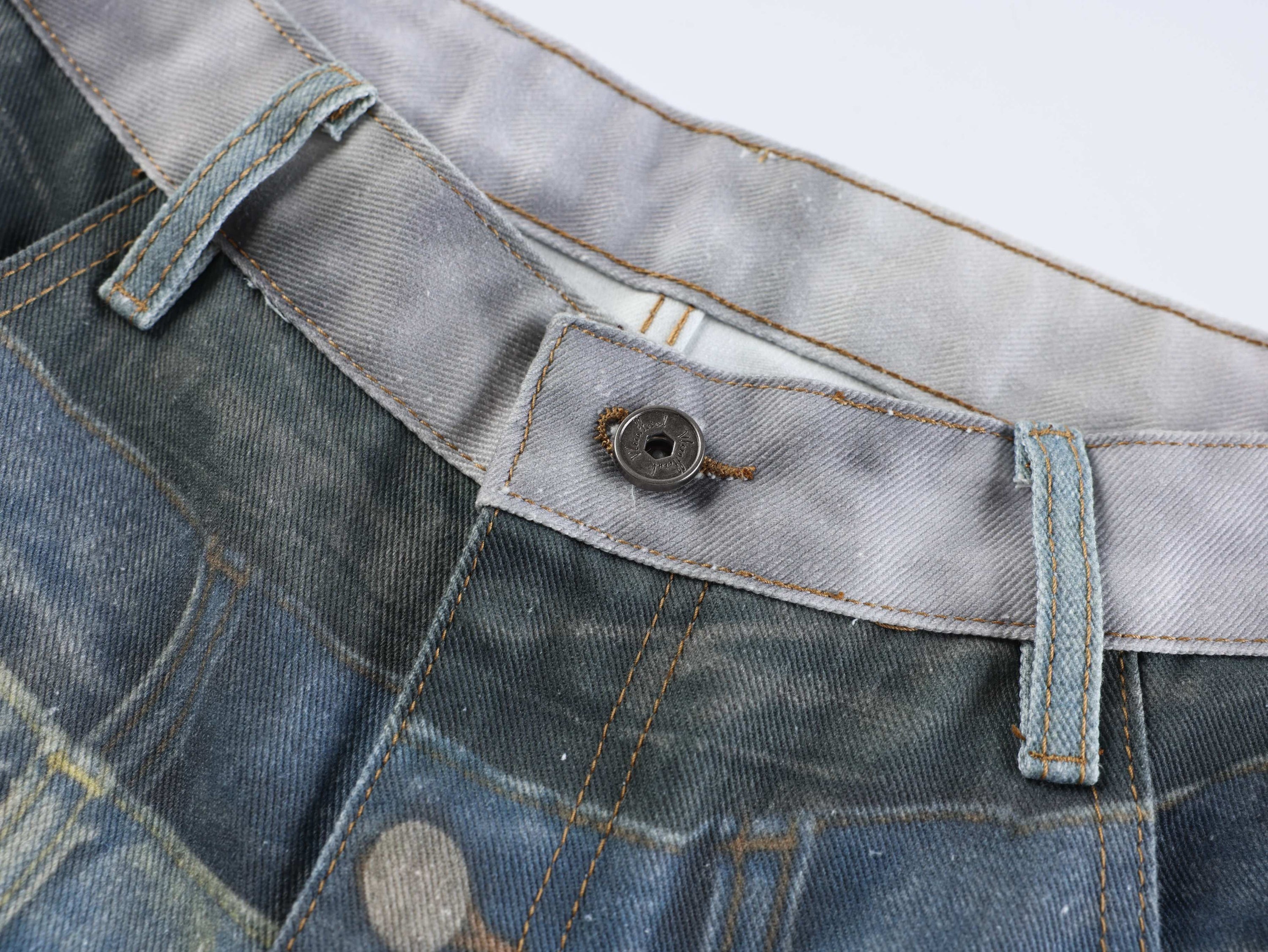 Omirad Layered Fade Distressed Balloon Jeans | Wide Leg Denim