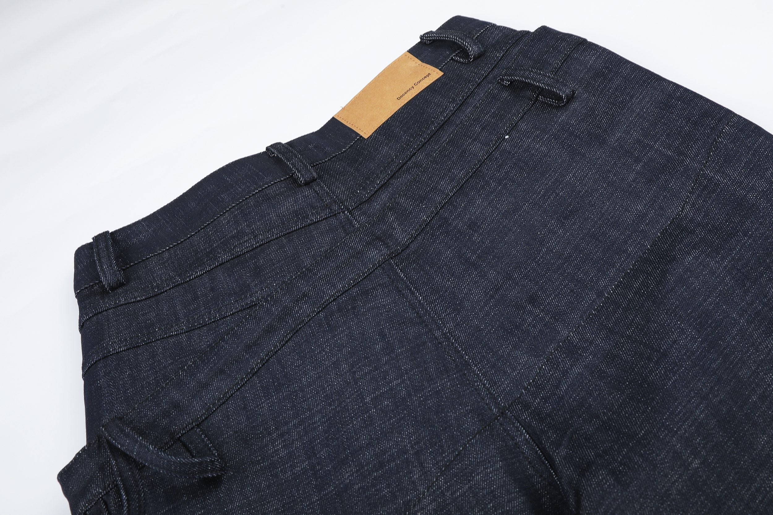 Omirad Layered Waist Wide-Leg Jeans | Raw Denim Streetwear