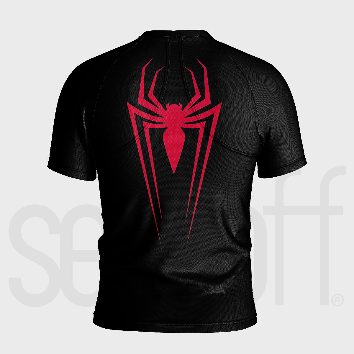 Spider Symbol Compression Gym Shirt – High-Performance Moisture-Wicking Workout Top