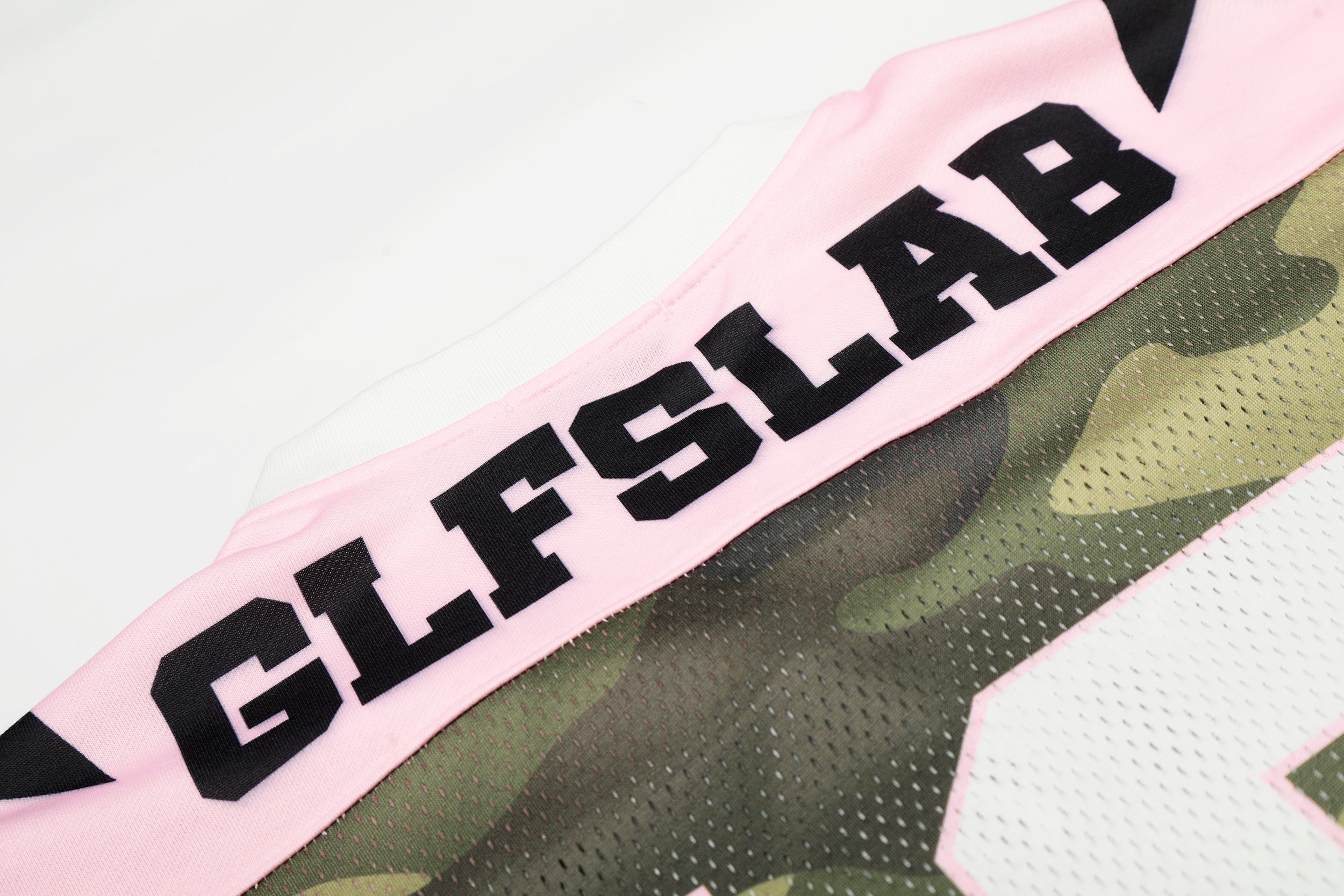 Pink Camo Mesh Football Jersey | Number 18 Streetwear Jersey