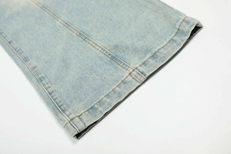 Cloud-Fade Balloon Jeans | Wide-Leg Streetwear Denim