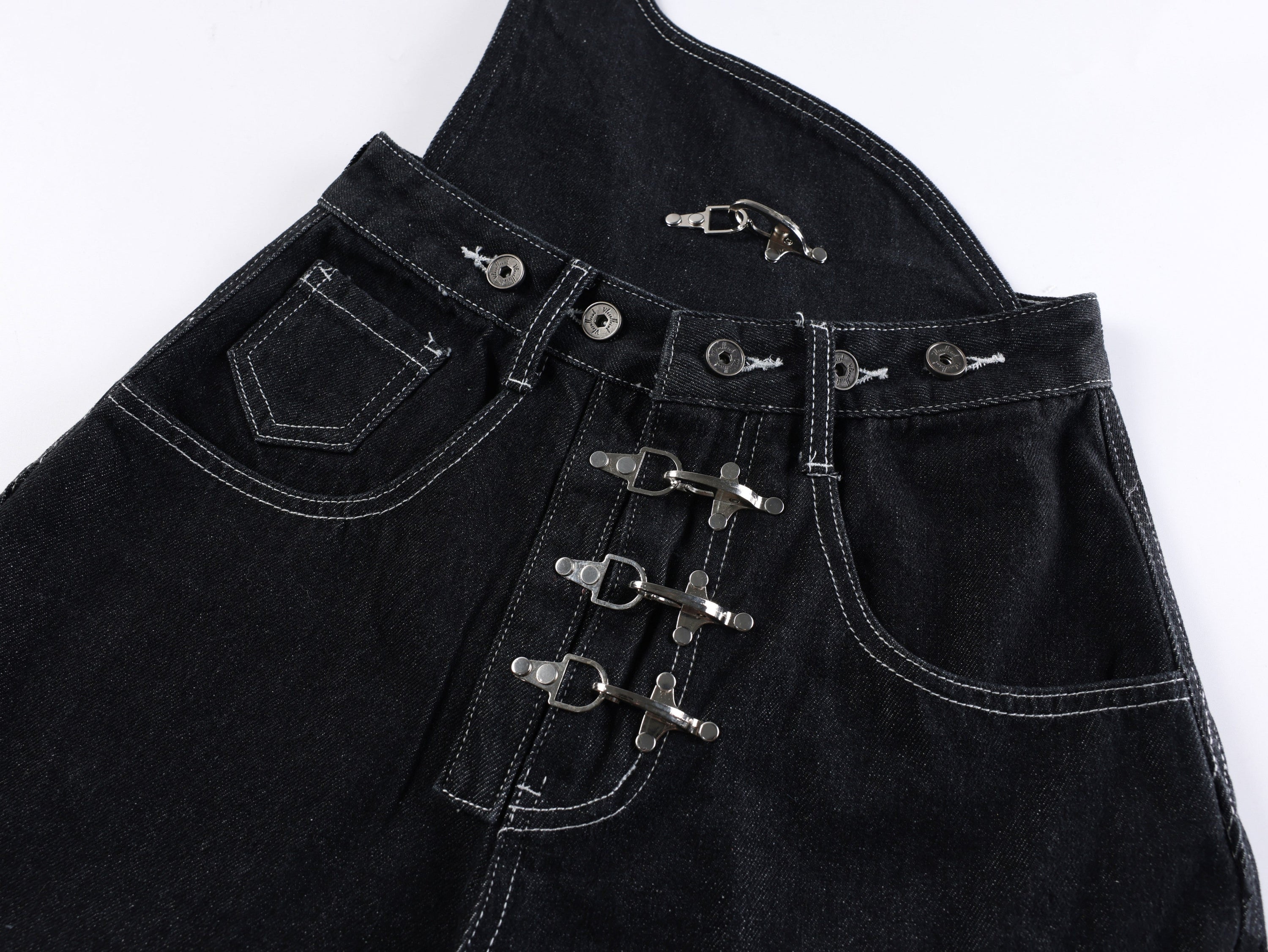 Omirad Hardware Strap Wide-Leg Jeans | Streetwear Denim