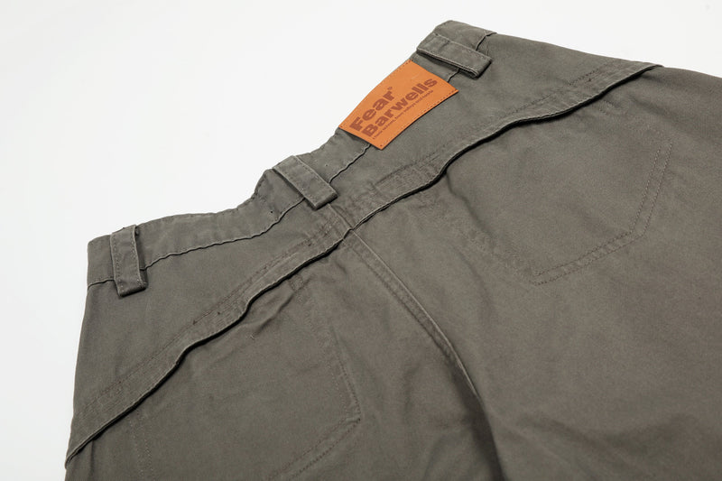 Omirad Parachute Cargo Curved Pants | Wide-Leg Cotton