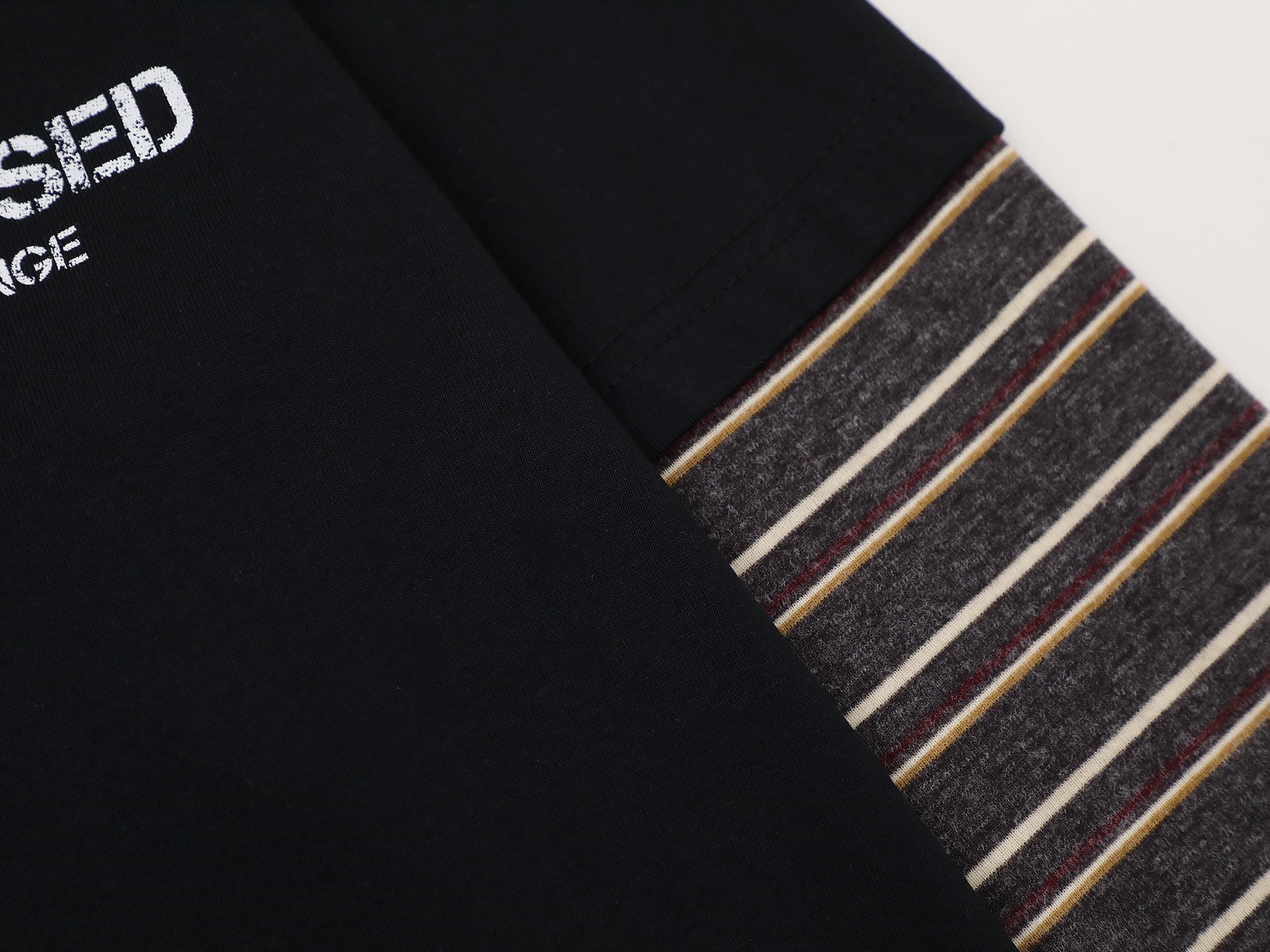 Layered Graphic Long Sleeve Polo | Streetwear Oversized Fit