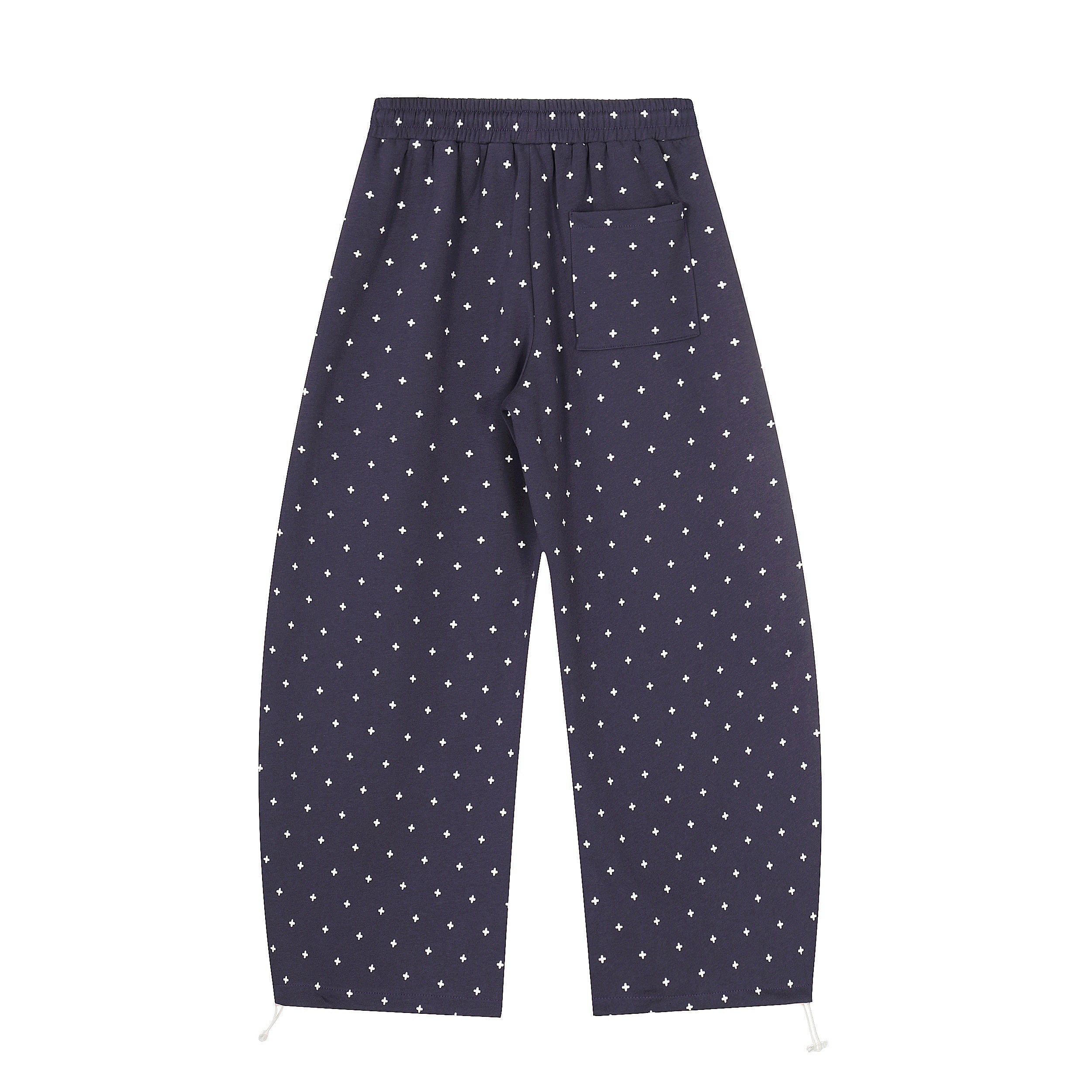 Star Print Wide-Leg Sweatpants with Plush Star Charm