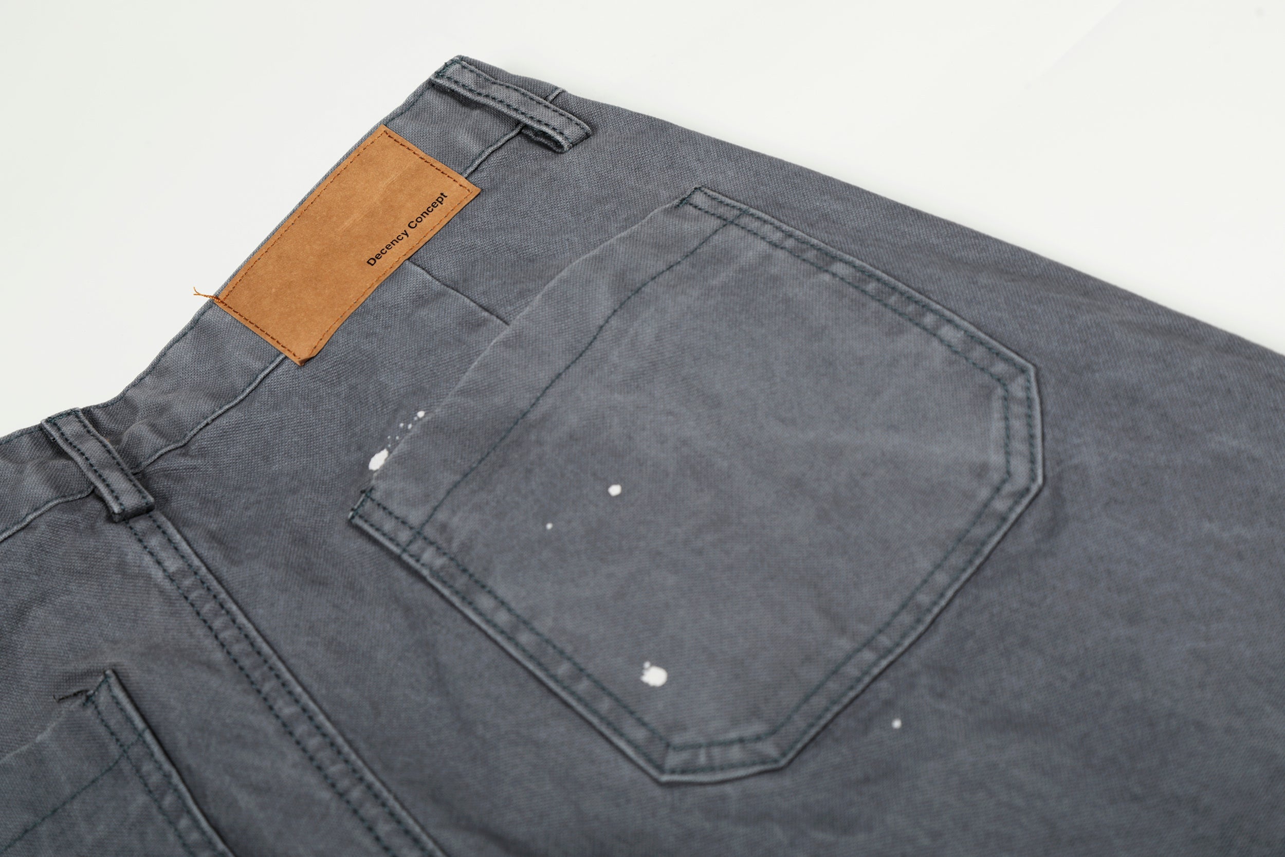 Paint-Splatter Utility Wide-Leg Jeans | Workwear Street Style