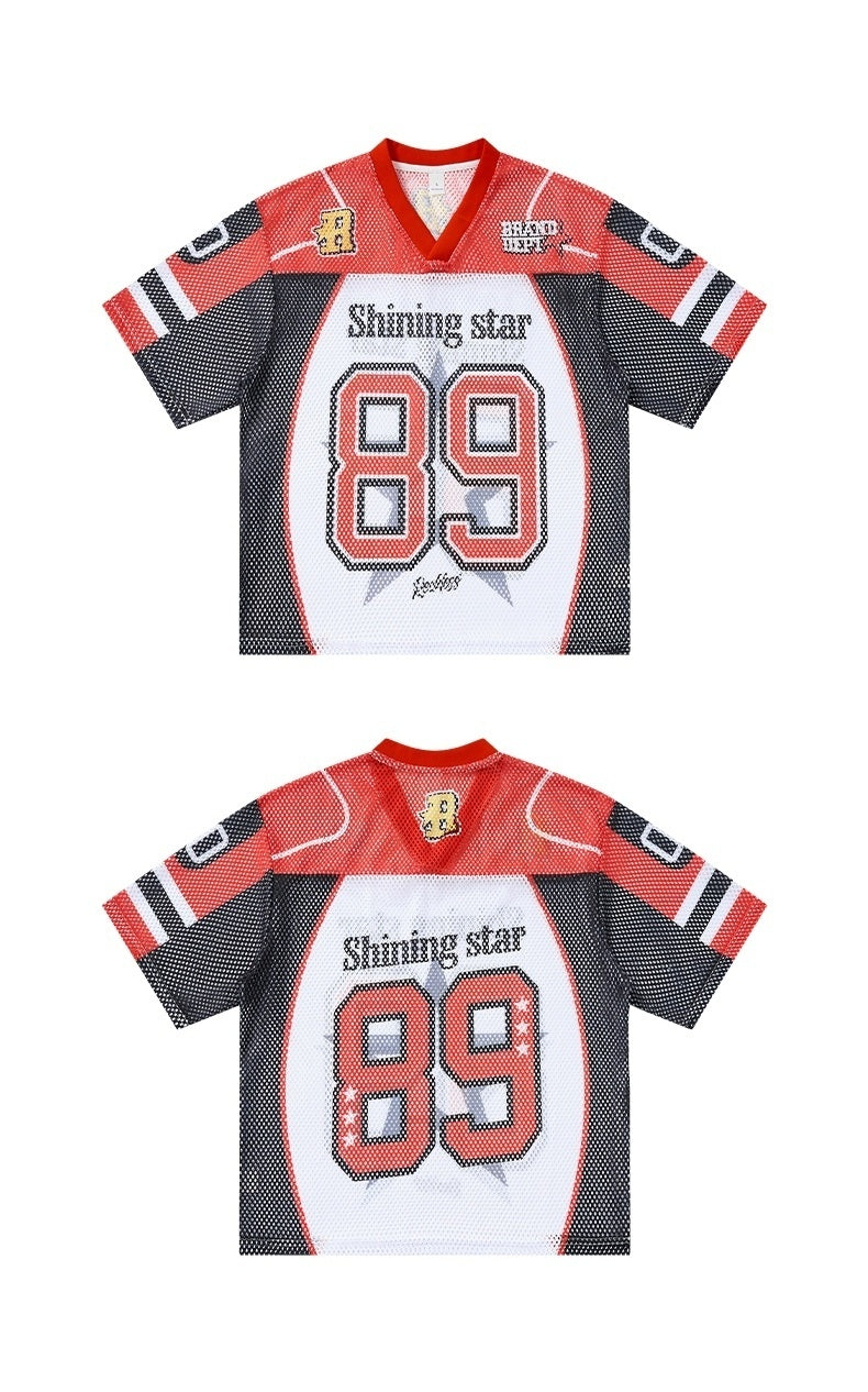 Shining Star 89 Mesh Football Jersey T-Shirt | Streetwear