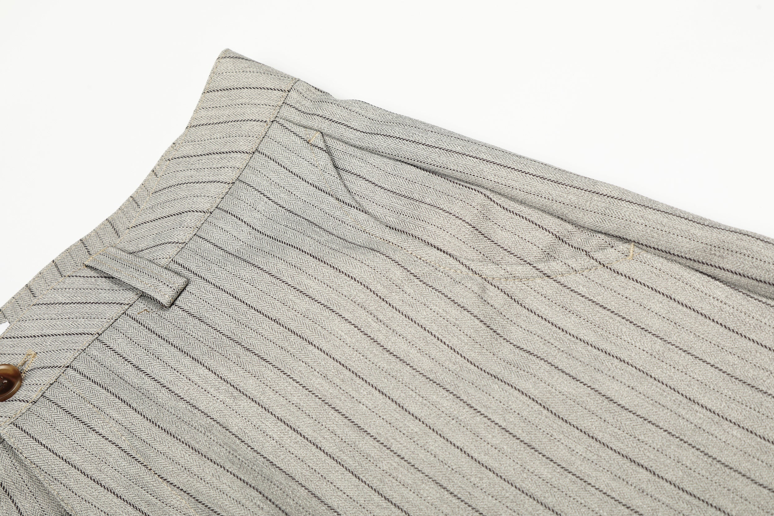 Pinstripe Barrel Leg Trousers | Vintage Wide Leg Pants