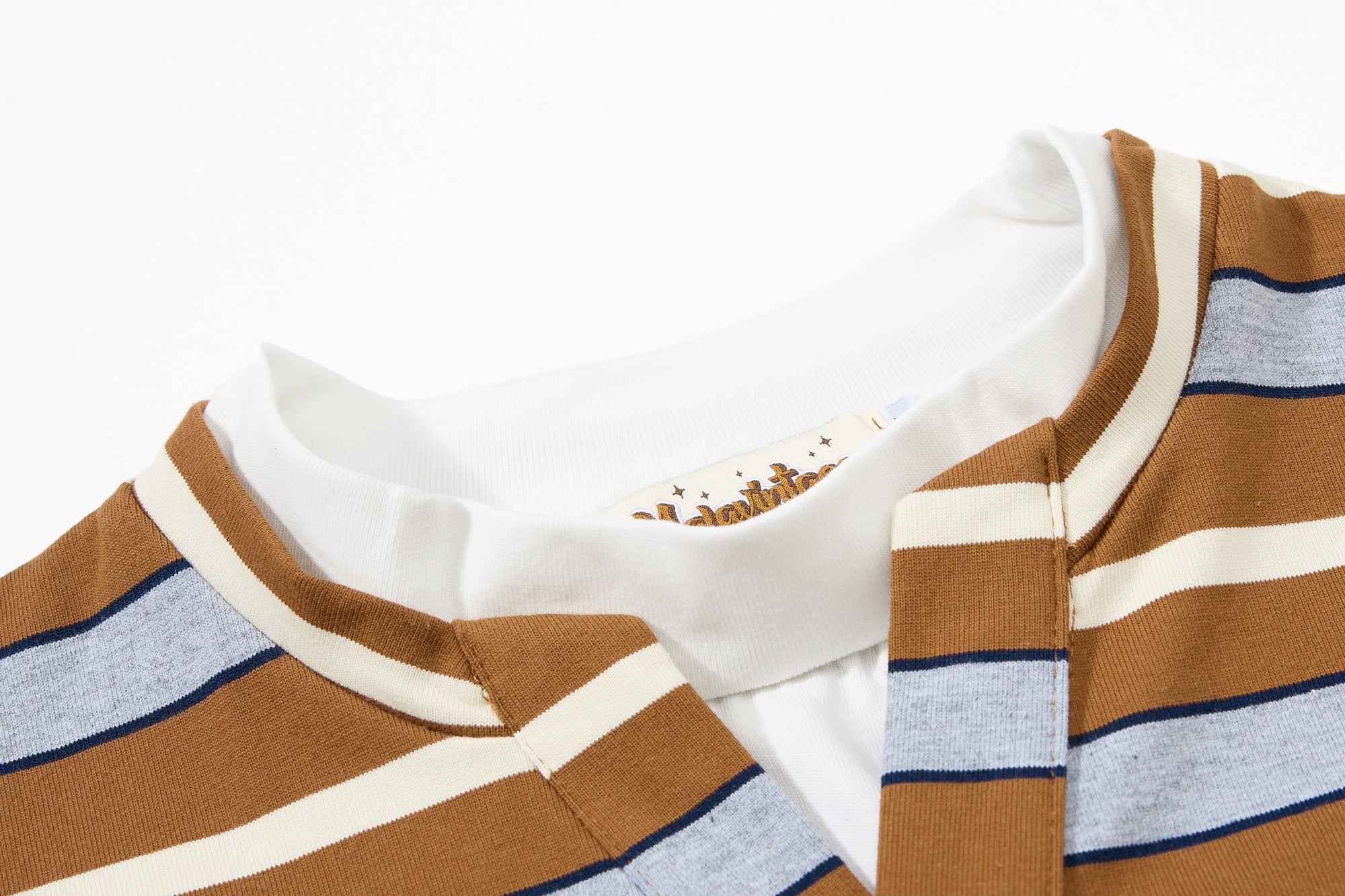 Vintage Striped Varsity Tee | Embroidered Y2K Streetwear