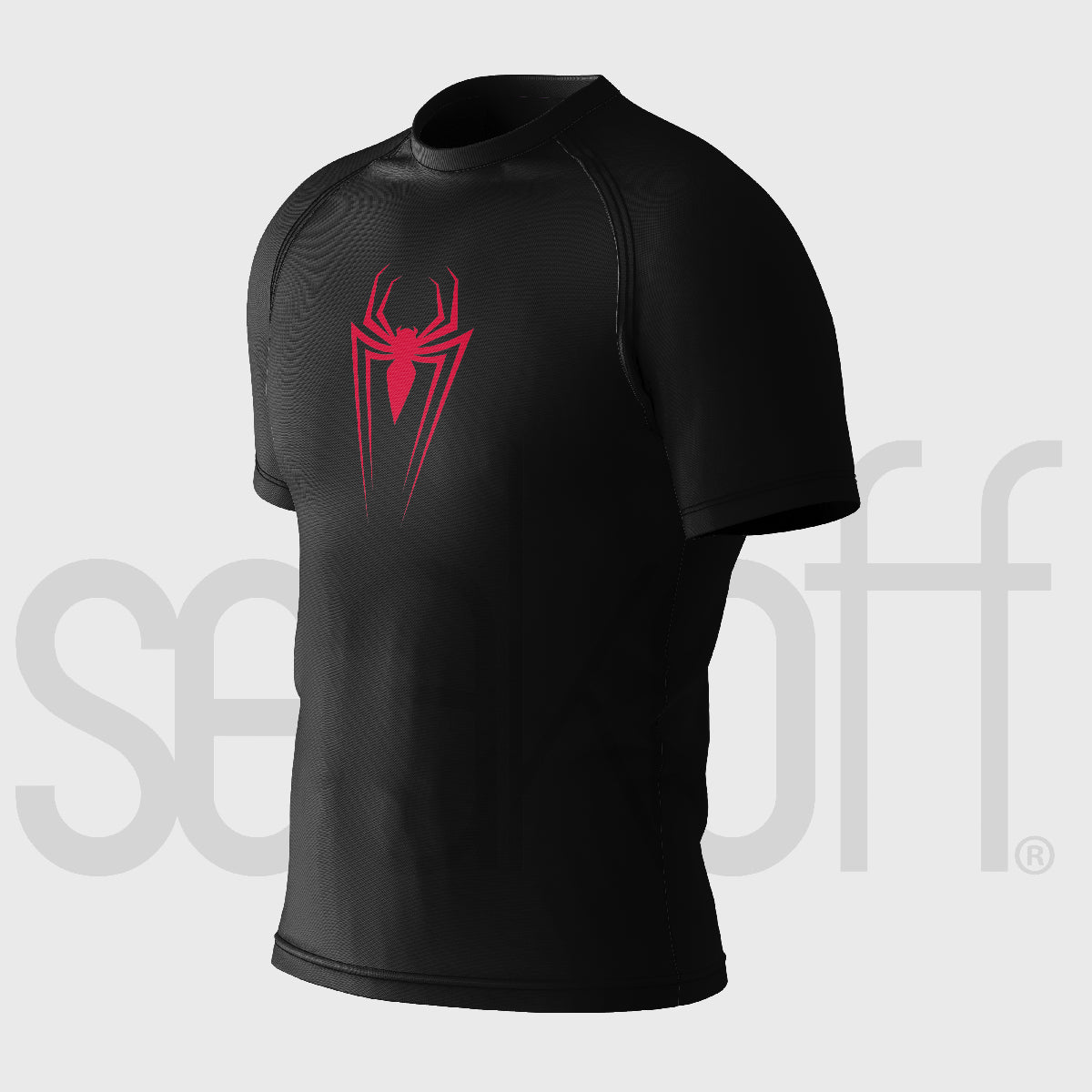 Spider Symbol Compression Gym Shirt – High-Performance Moisture-Wicking Workout Top