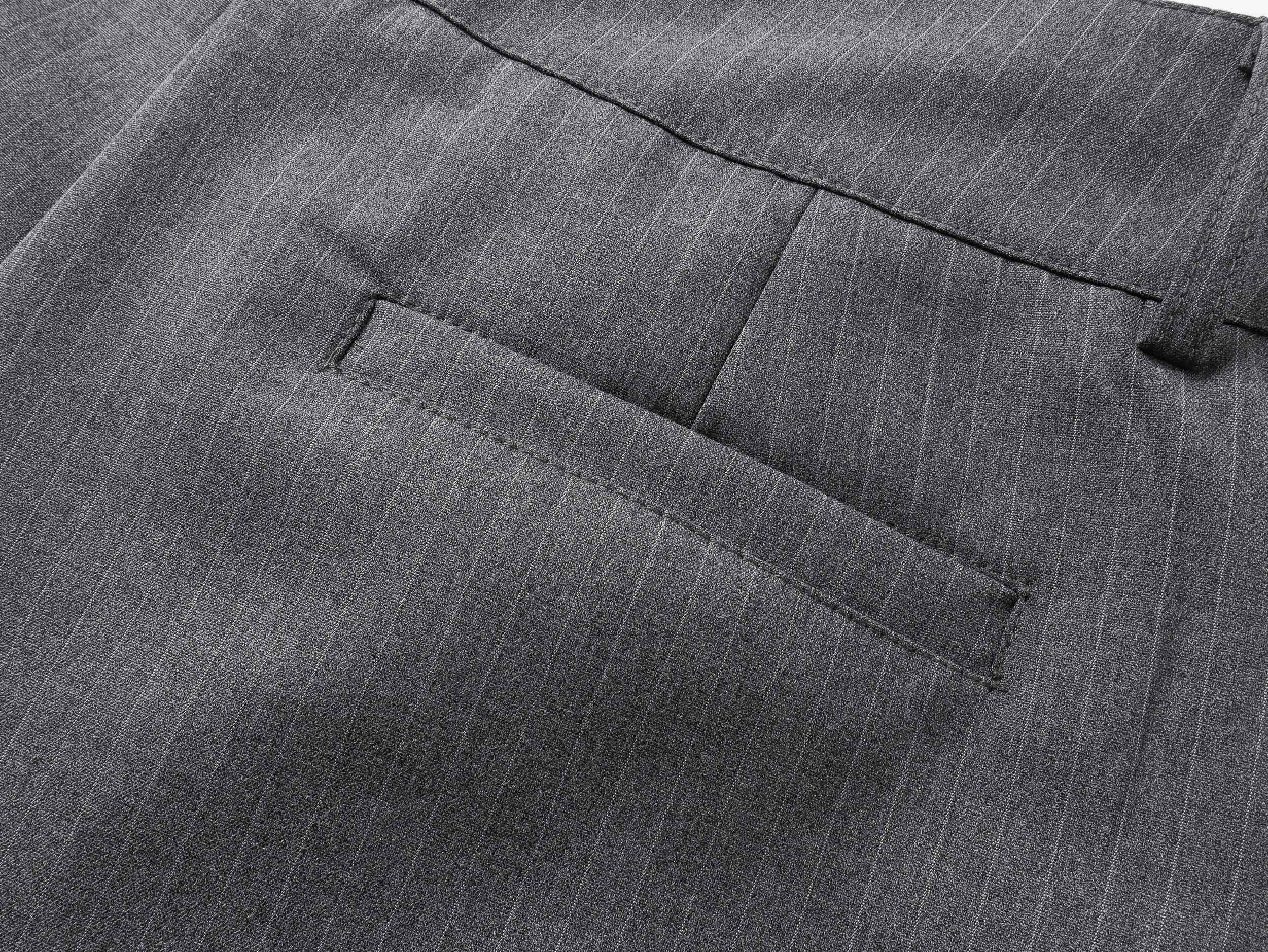 Pinstripe Wrap Wide-Leg Trousers | Avant-Garde Tailored Pants
