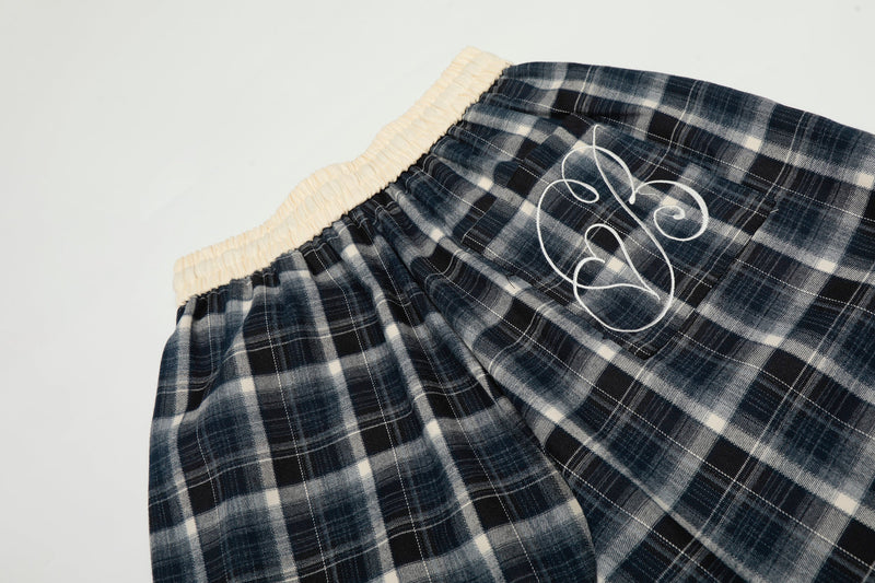 Plaid Cargo Wide-Leg Pants | Patchwork Streetwear Trousers