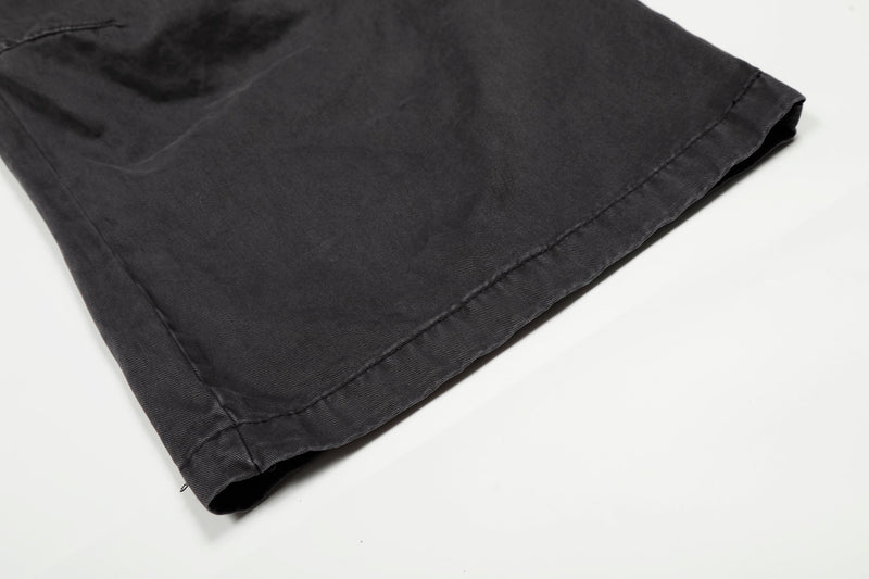 Heavy Cargo Pocket Wide-Leg Pants | Washed Cotton Streetwear