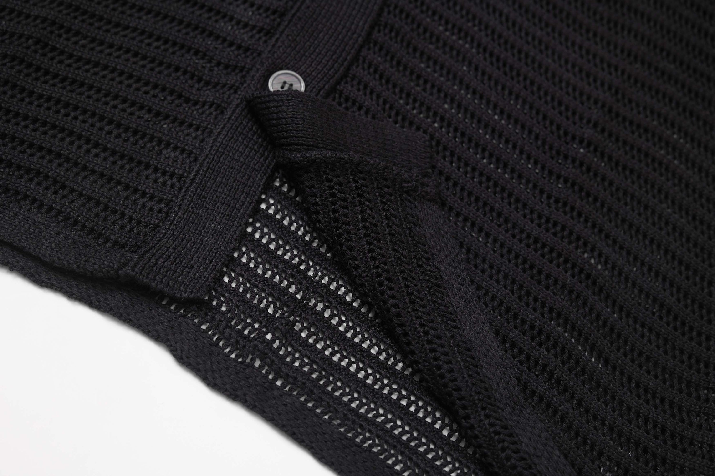 Omirad Open-Knit Star Shirt | Short-Sleeve Button-Up