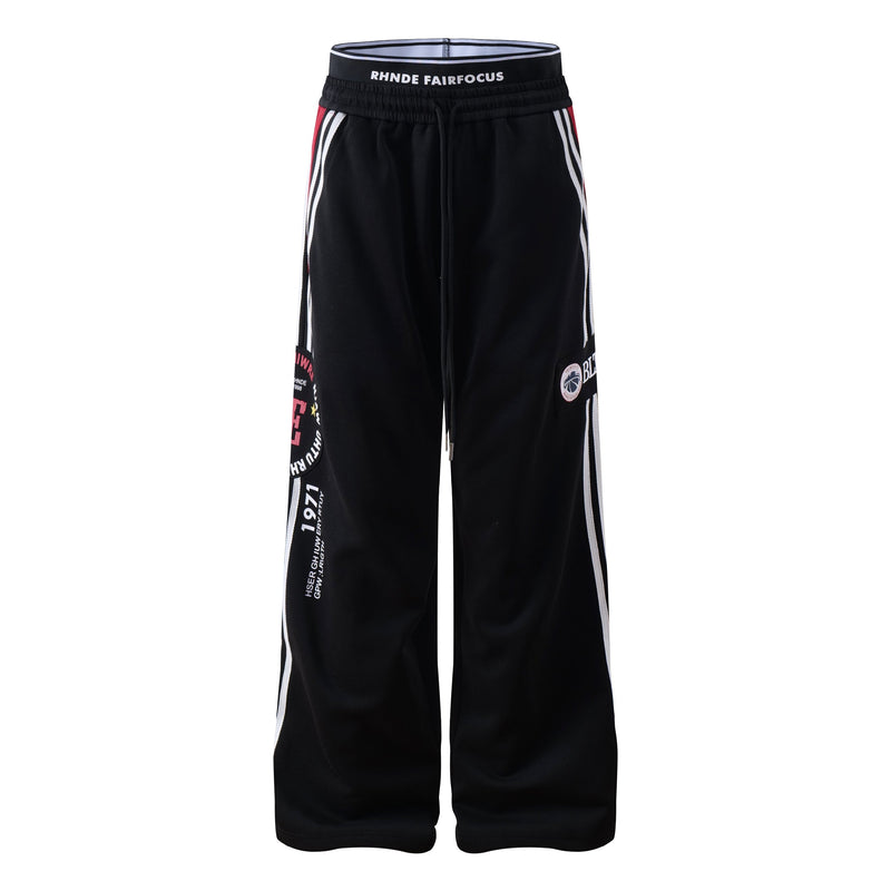 Fairfocus College Track Pants | Wide-Leg Streetwear Sweatpants