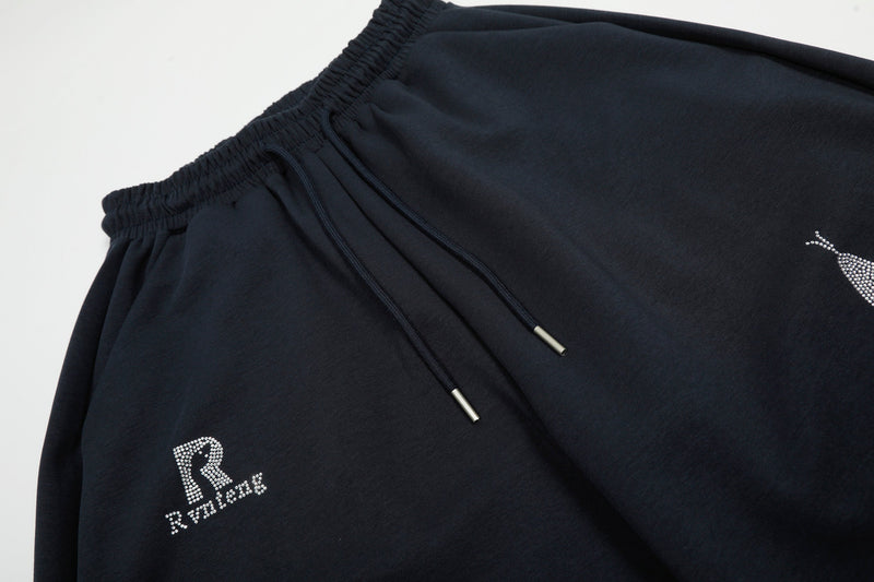 Serpent Rhinestone Graphic Sweatpants | Wide-Leg Streetwear