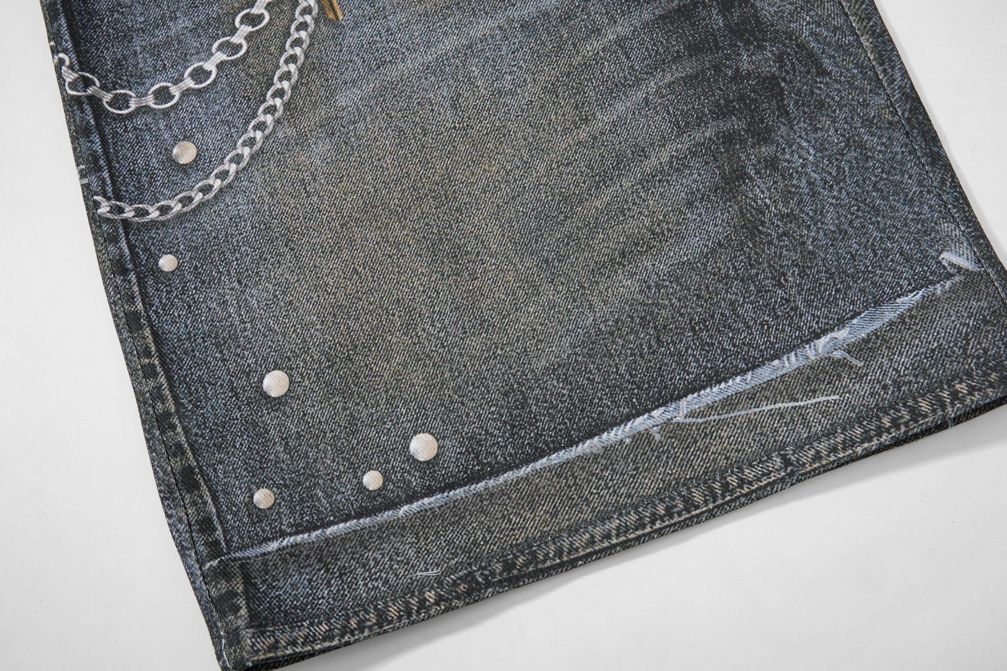 Layered Punk Denim Jorts | Wide-Leg Y2K Streetwear Shorts