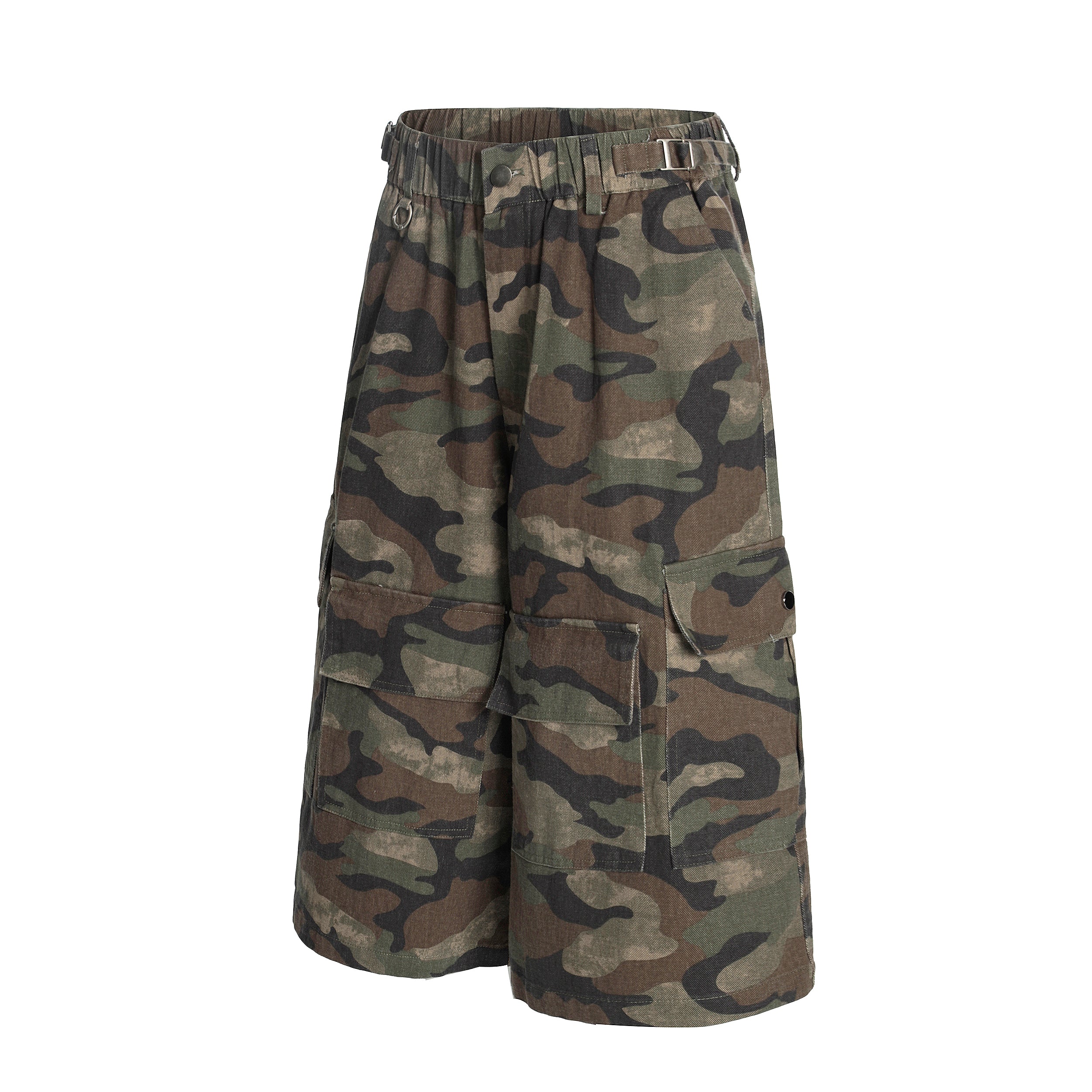 Men's Camo Cargo Shorts | Elastic Waist Utility Shorts