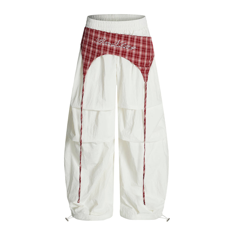 Omirad Layered Patchwork Parachute Pants | Wide-Leg Y2K