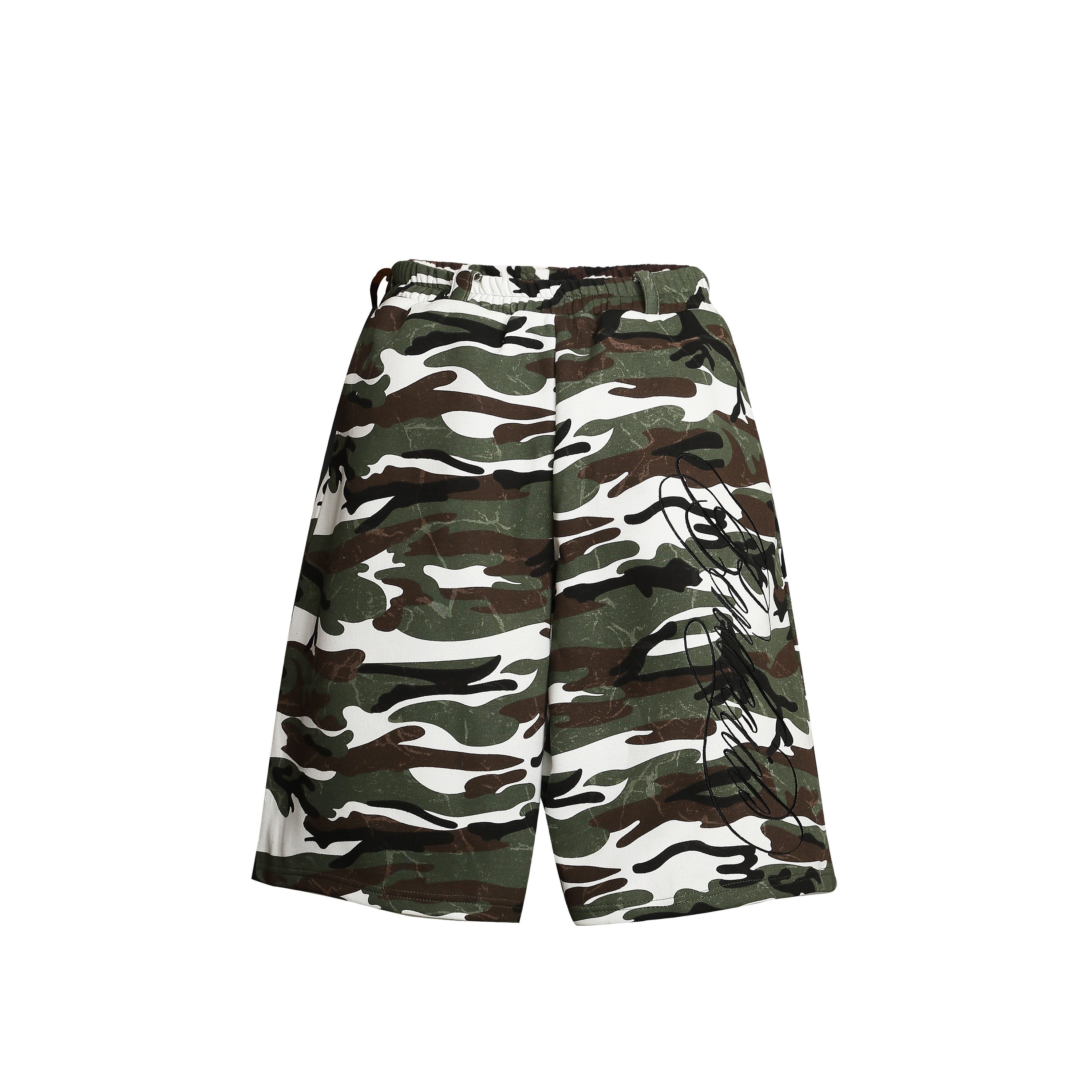 Omirad Camo Print Loose Shorts | Streetwear Cargo Style