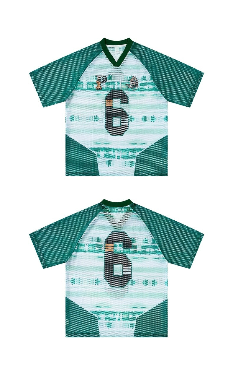 Omirad Varsity 6 Mesh Jersey T-Shirt | Athletic Streetwear