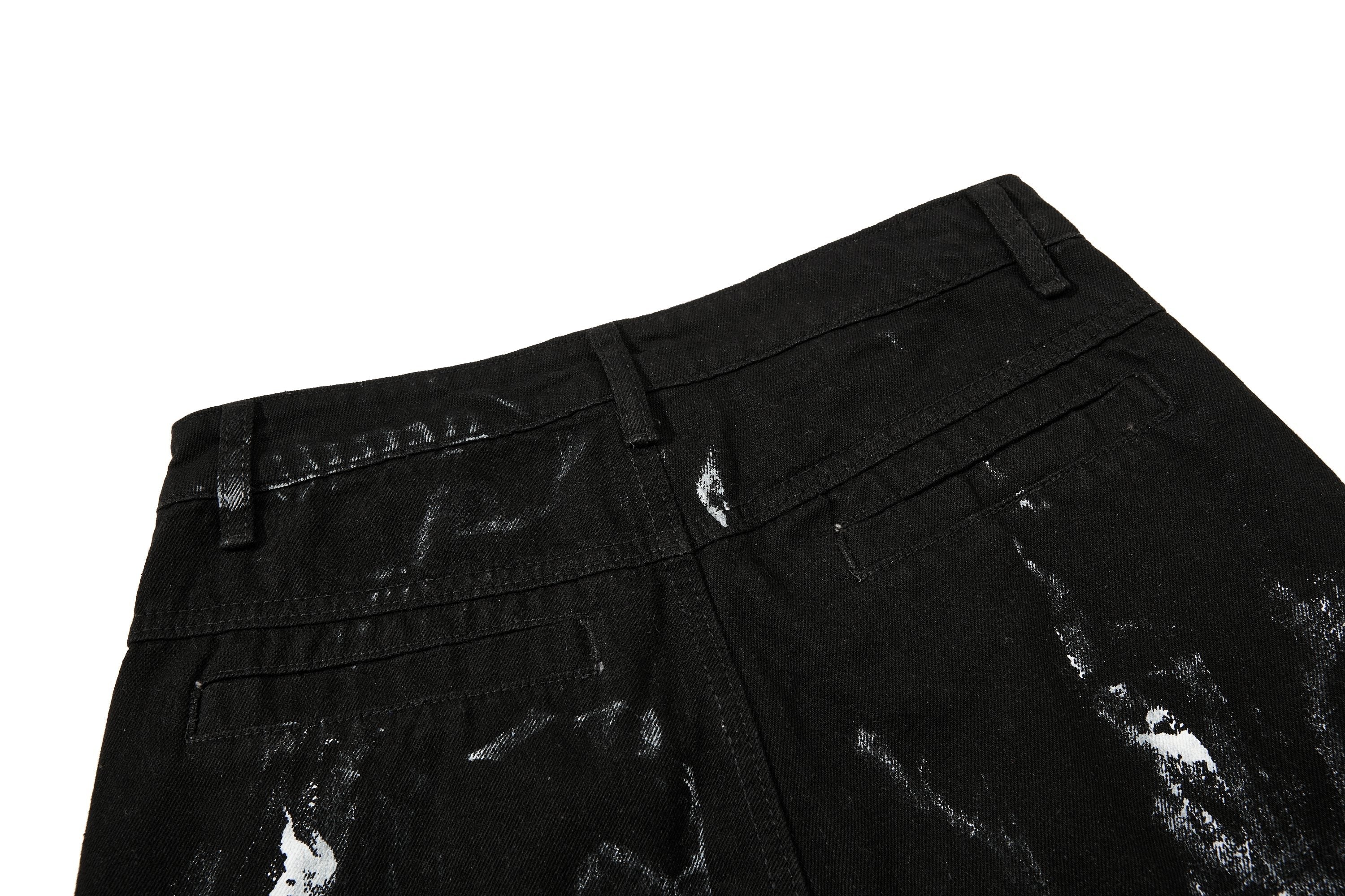 Omirad Washed Utility Cargo Denim Pants | Layered Streetwear