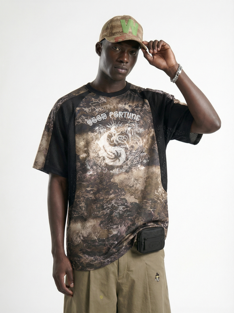 Omirad Desert Fortune Graphic Mesh Performance Tee