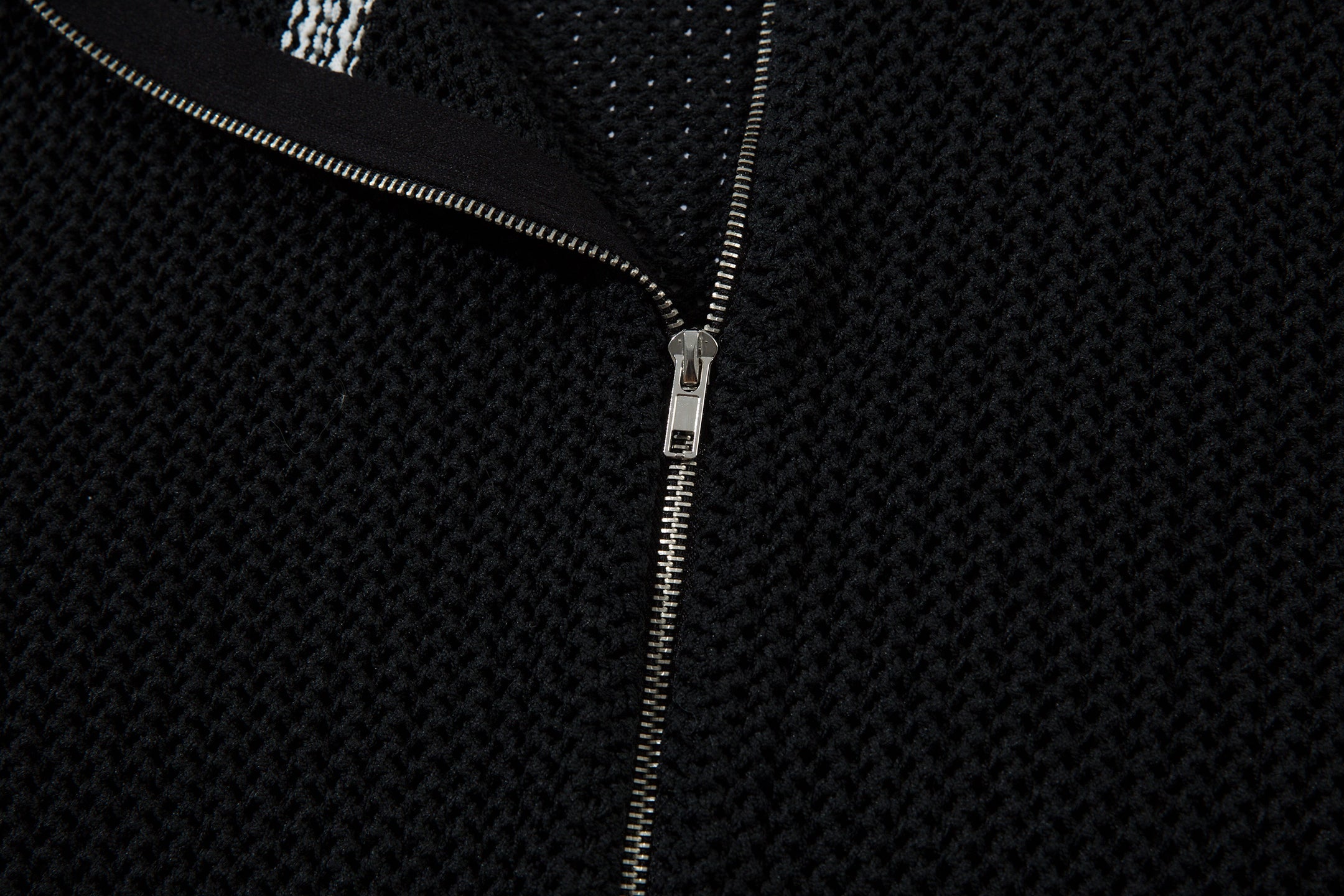 Omirad Mesh Knit Track Jacket | Retro Stripe Bomber
