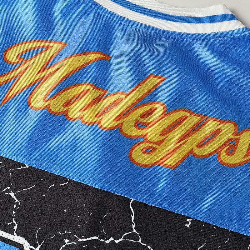 Flame Crack Street Football Jersey | Number 69 Varsity Mesh