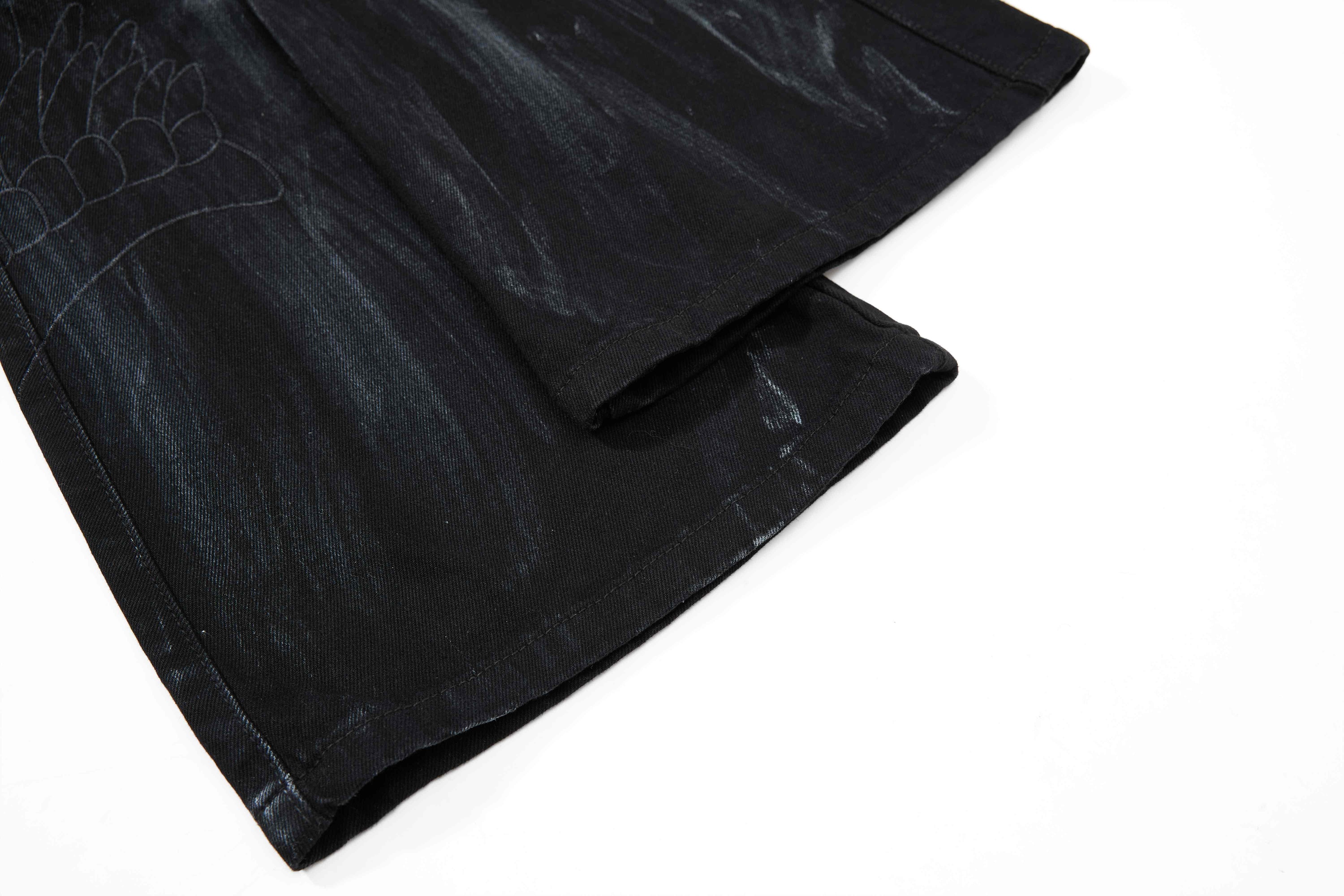 Omirad Washed Utility Flare Jeans | Streetwear Cargo Denim