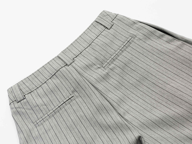 Deconstructed Pinstripe Wide-Leg Trousers | Retro Tailored Fit