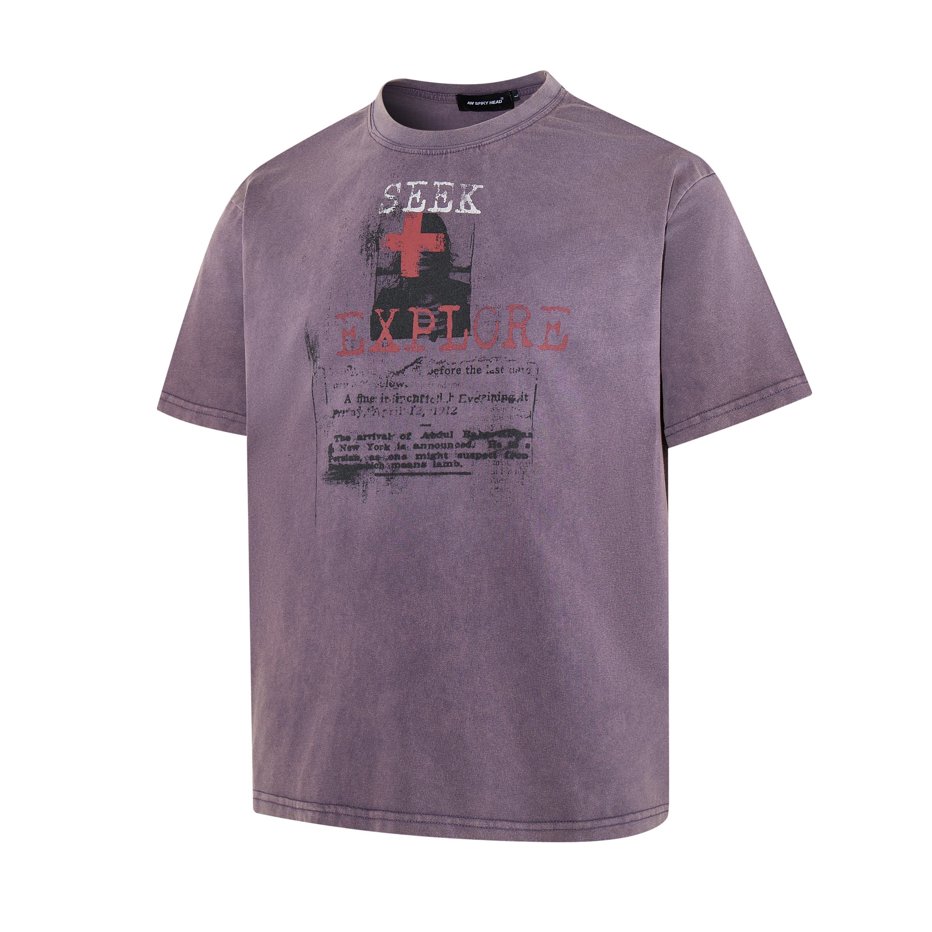 Seek & Explore Vintage Washed Graphic T-Shirt | Streetwear