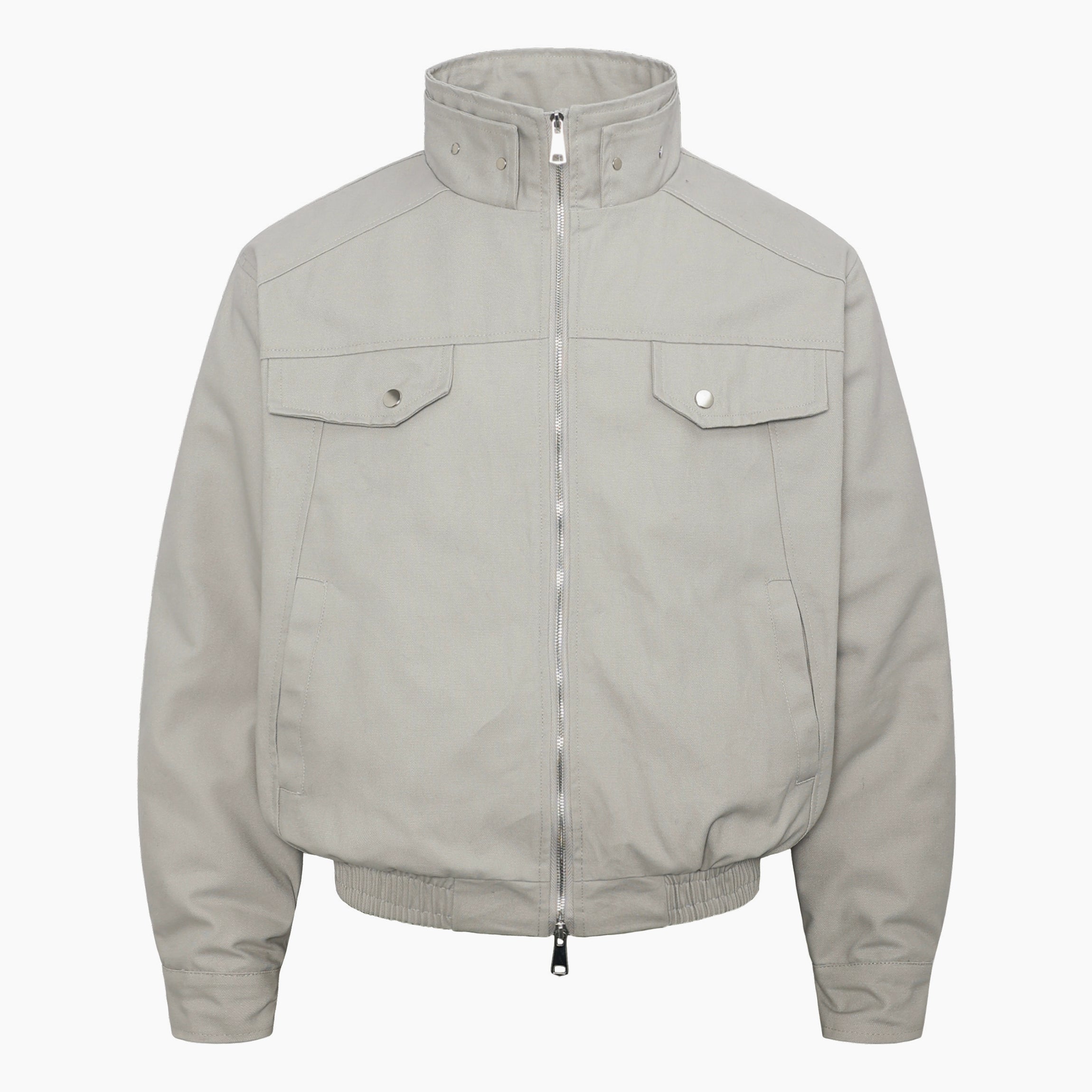 Men's High-Neck Utility Zip Jacket | Streetwear Bomber