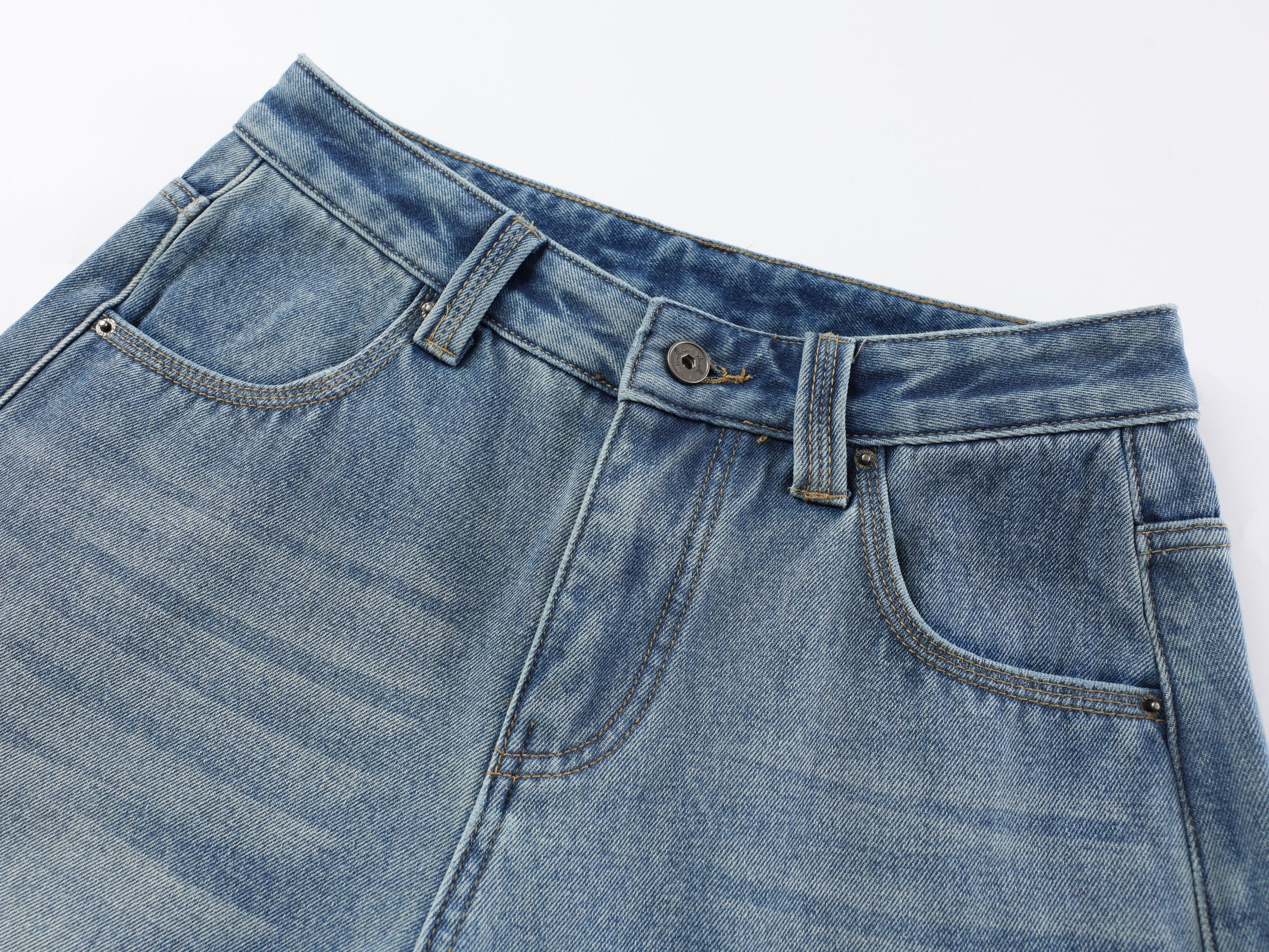 Fleece-Lined Wide-Leg Stacked Denim Pants | Winter Street Style