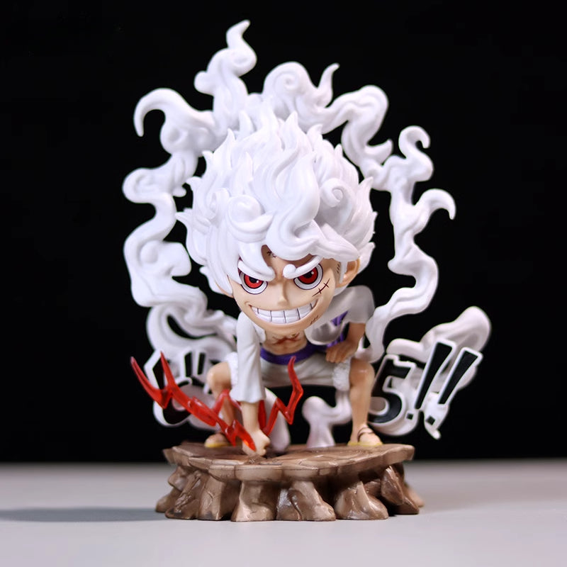 Luffy Gear 5 Статуэтка - 16см с огненными эффектами - One Piece Collectible