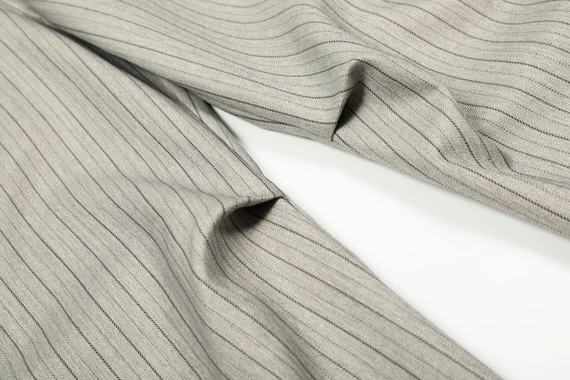 Pinstripe Barrel Leg Trousers | Vintage Wide Leg Pants