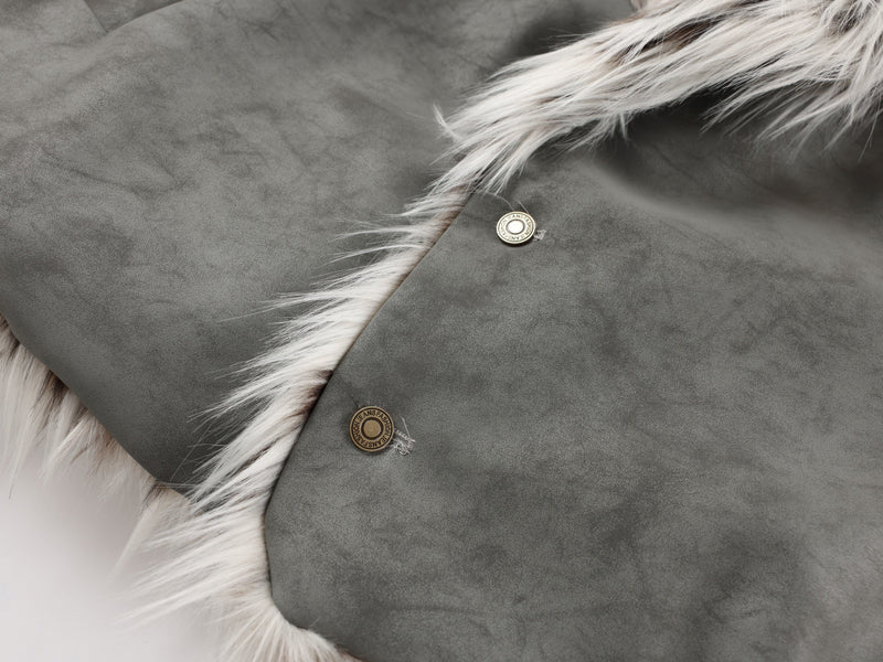 Faux-Fur Collar Suede Winter Jacket | Oversized Streetwear