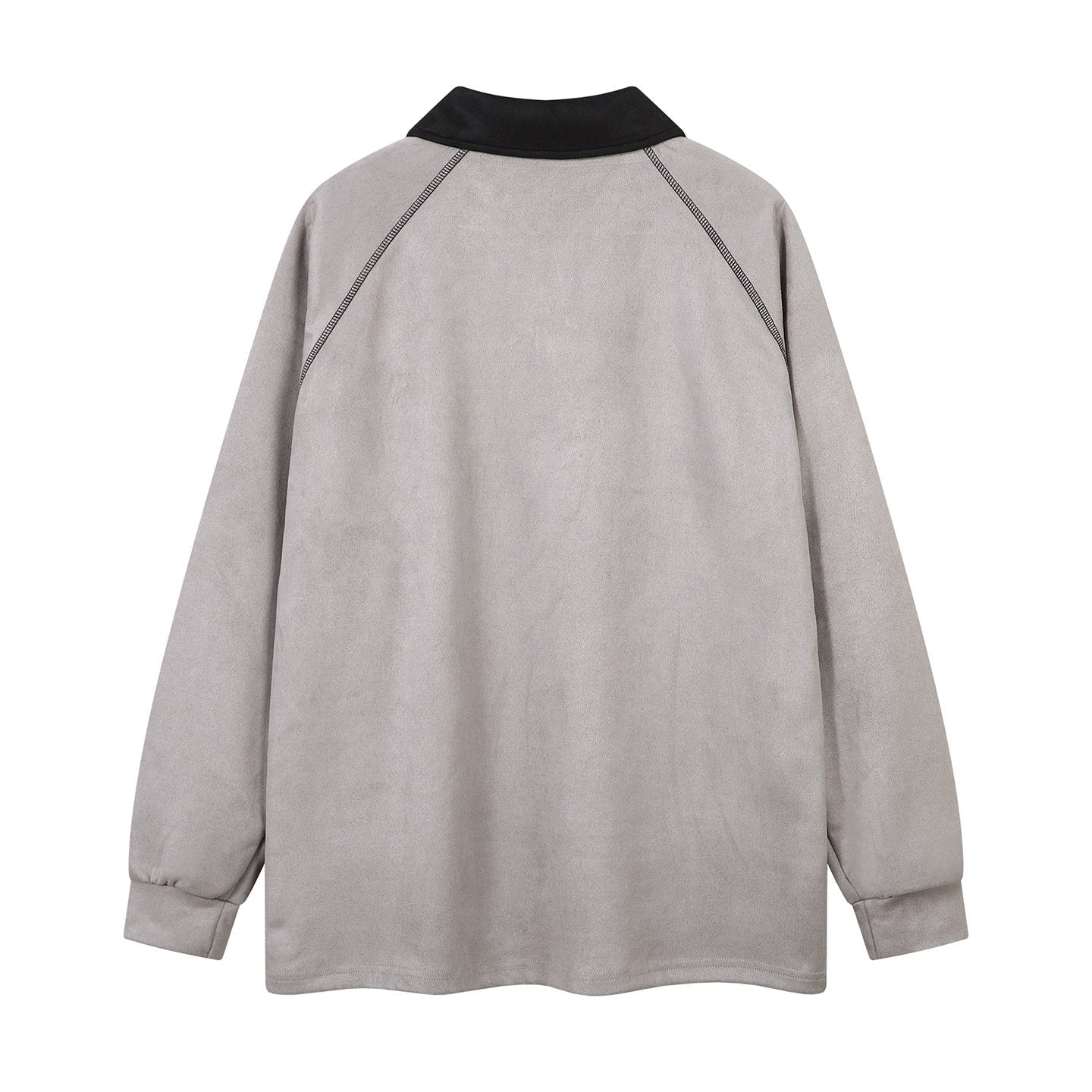 Contrast Panel Racing Long-Sleeve Polo Shirt | Streetwear