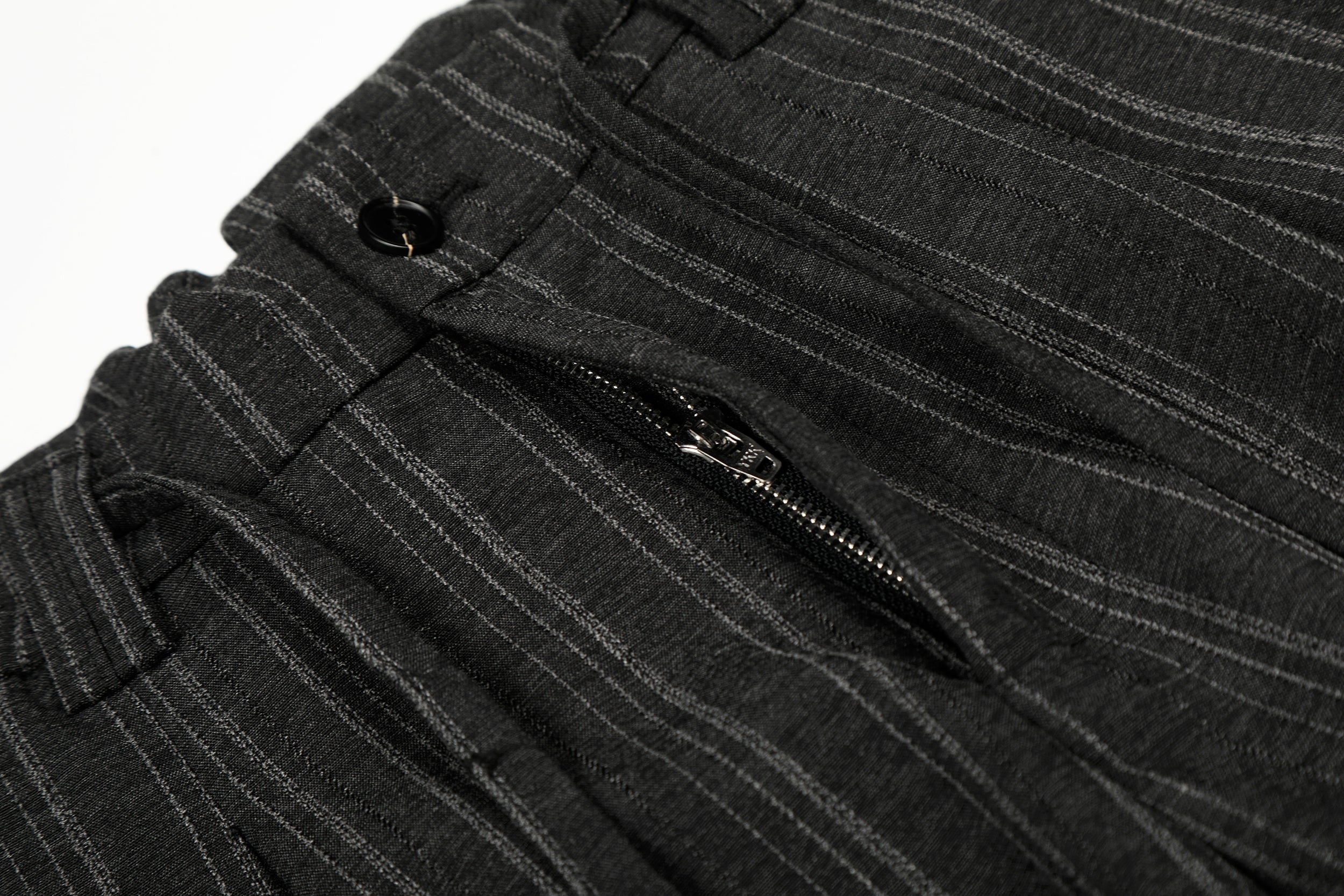 Omirad Striped Wide-Leg Pants | Pleated Pinstripe Trousers