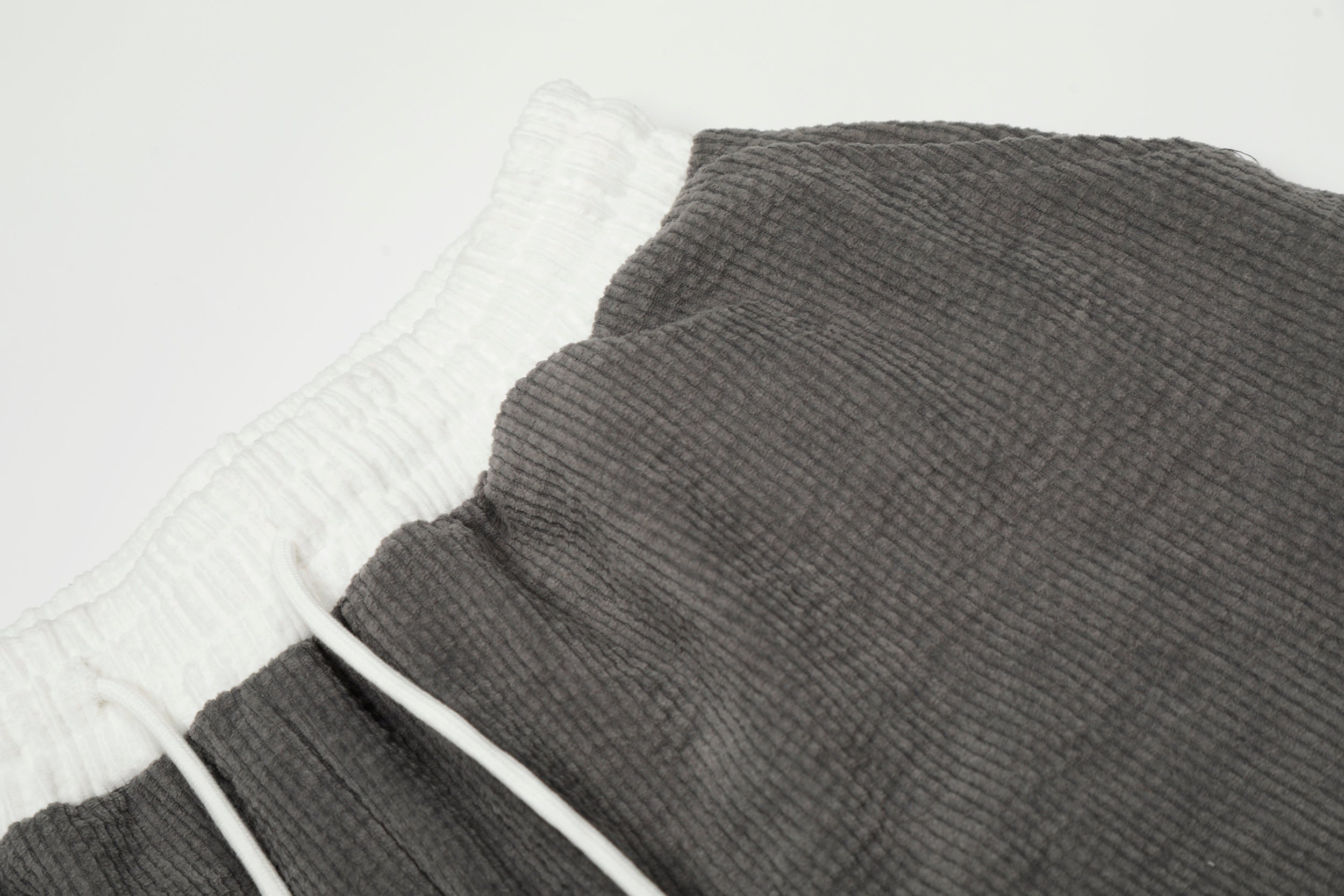 Corduroy Paw Embroidered Barrel-Leg Pants | Streetwear